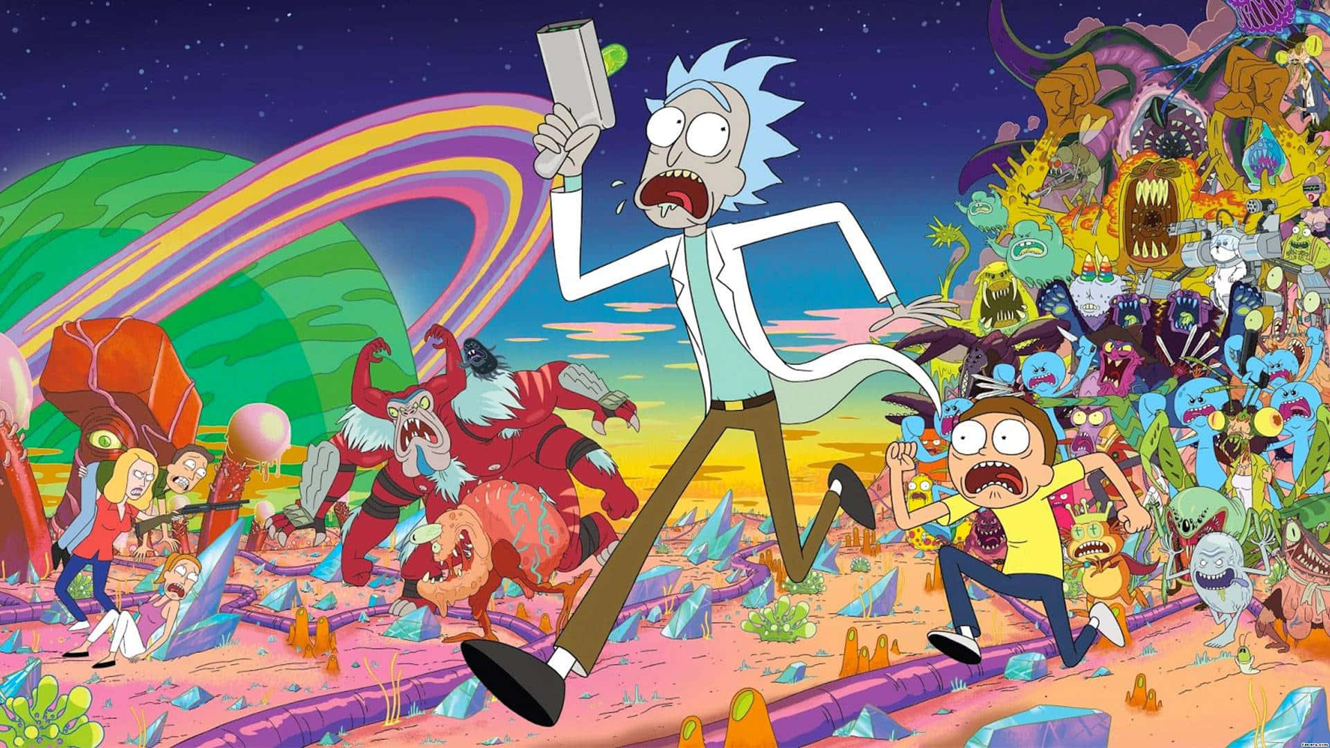 Rick And Morty, Backwoods, alien landscape, Full HD Desktop Wallpaper