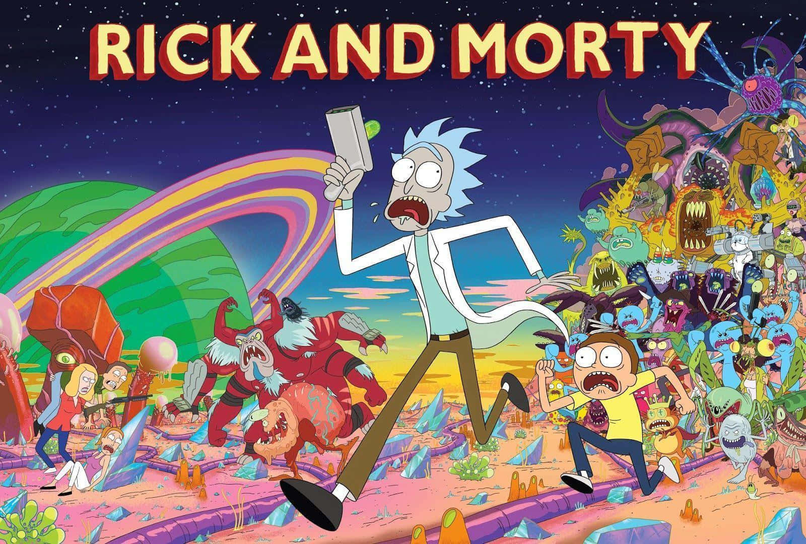 Rick And Morty, alien landscape, bizarre creatures, HD Desktop Wallpaper