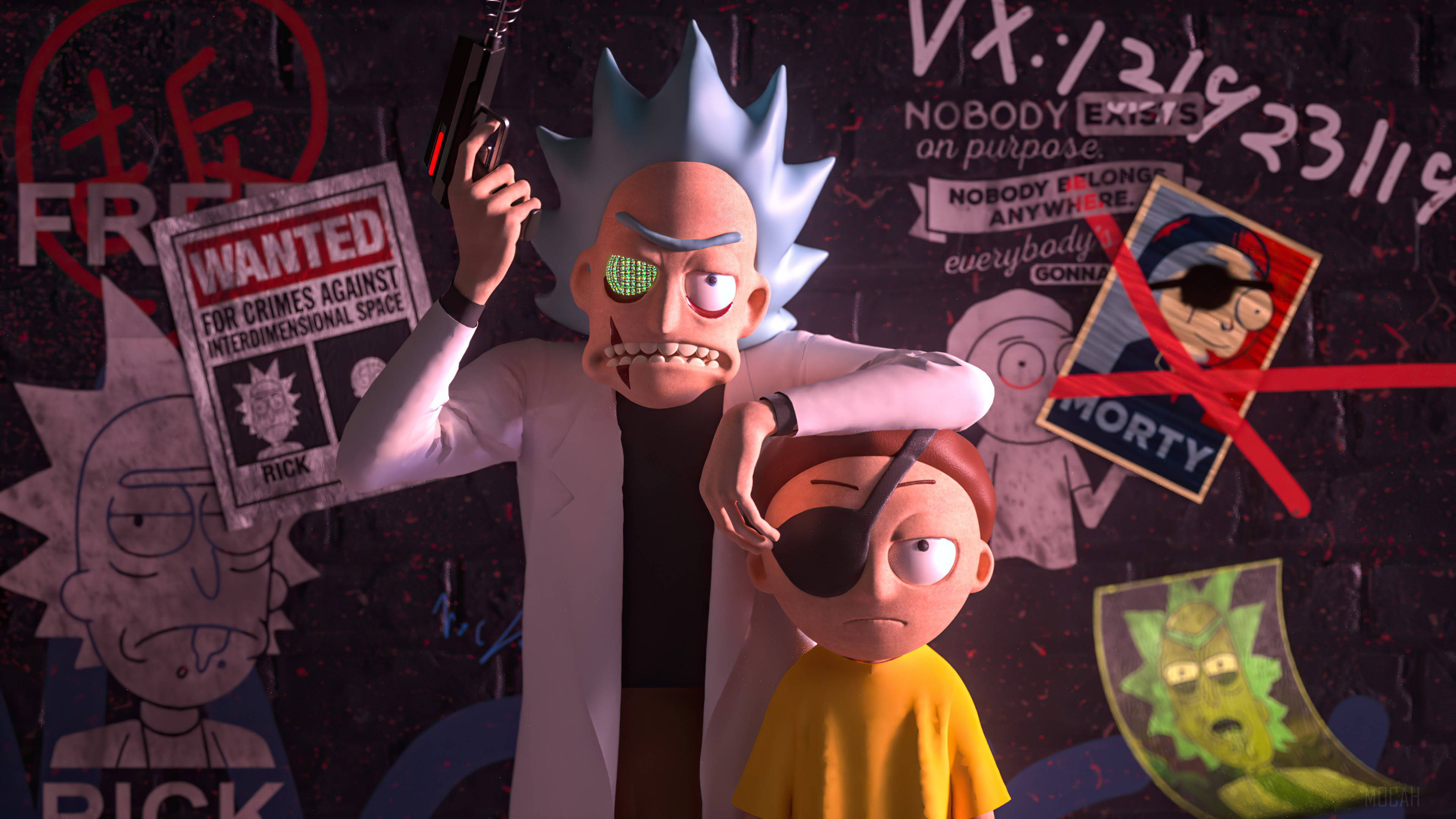 Rick And Morty, HD Computer, Three-Dimensional, 4K Desktop Wallpaper