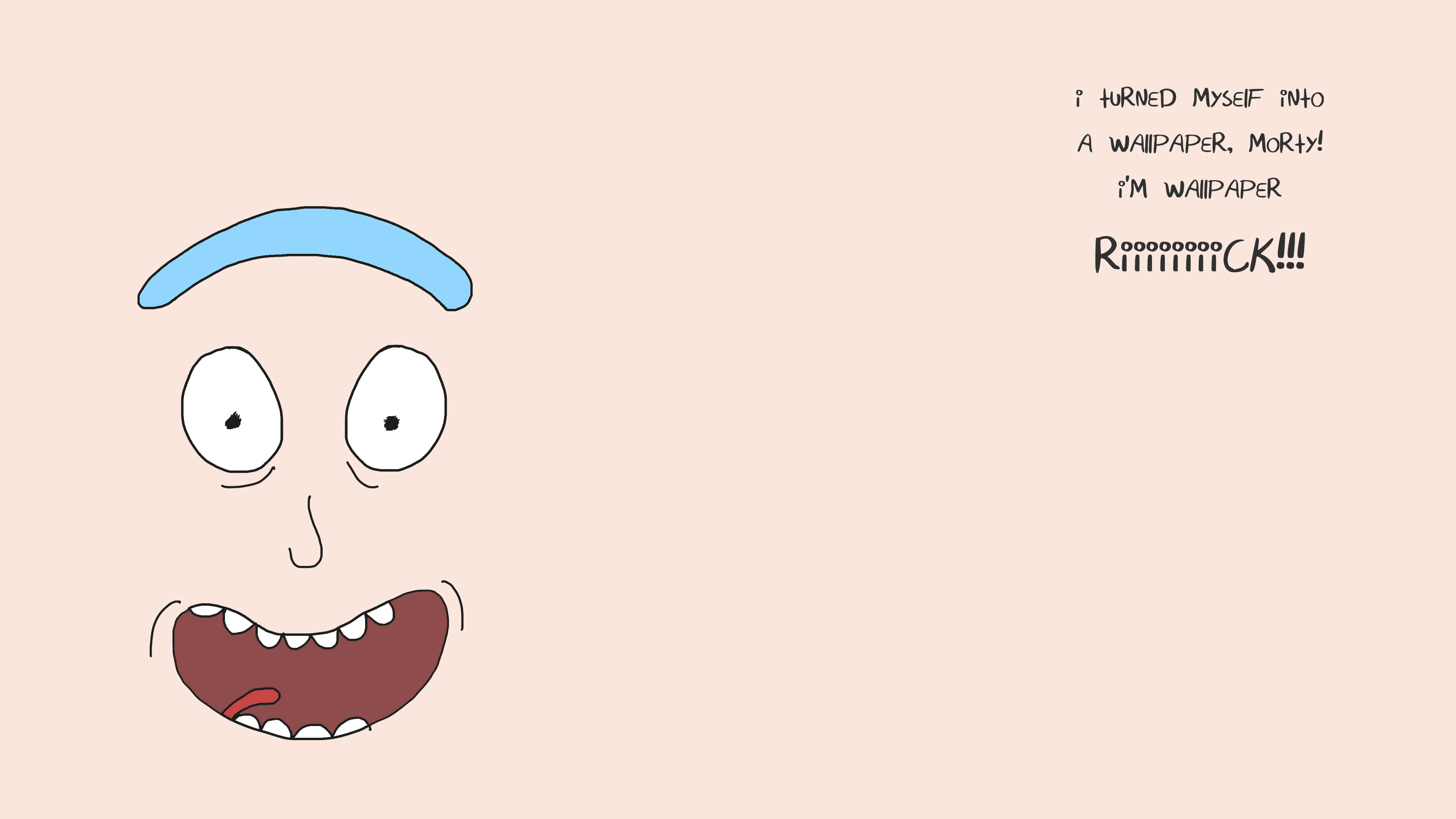 Rick And Morty, blue cap, wide eyes, 4K Desktop Wallpaper