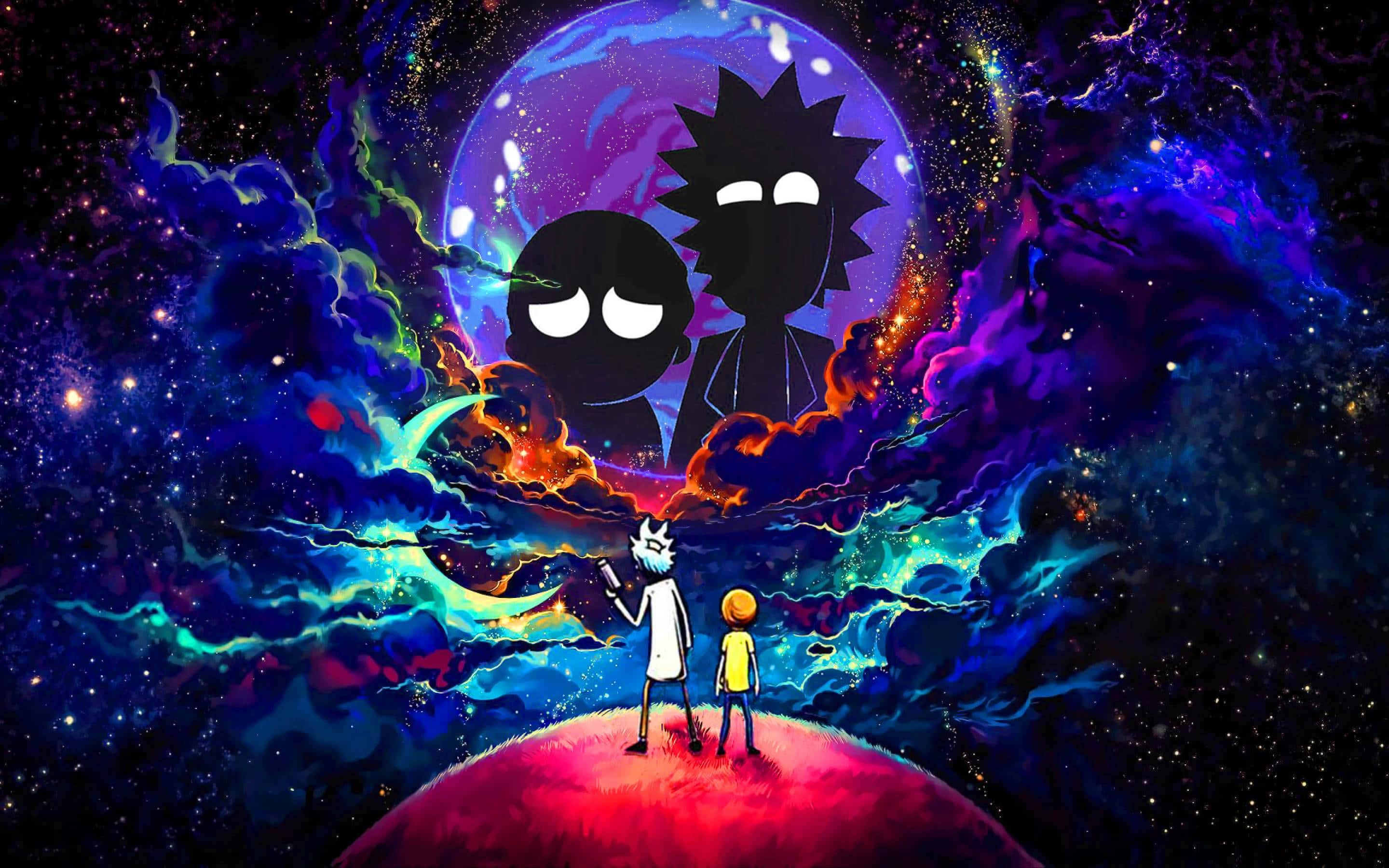 Rick And Morty, Macbook, red planet, 2K Desktop Wallpaper