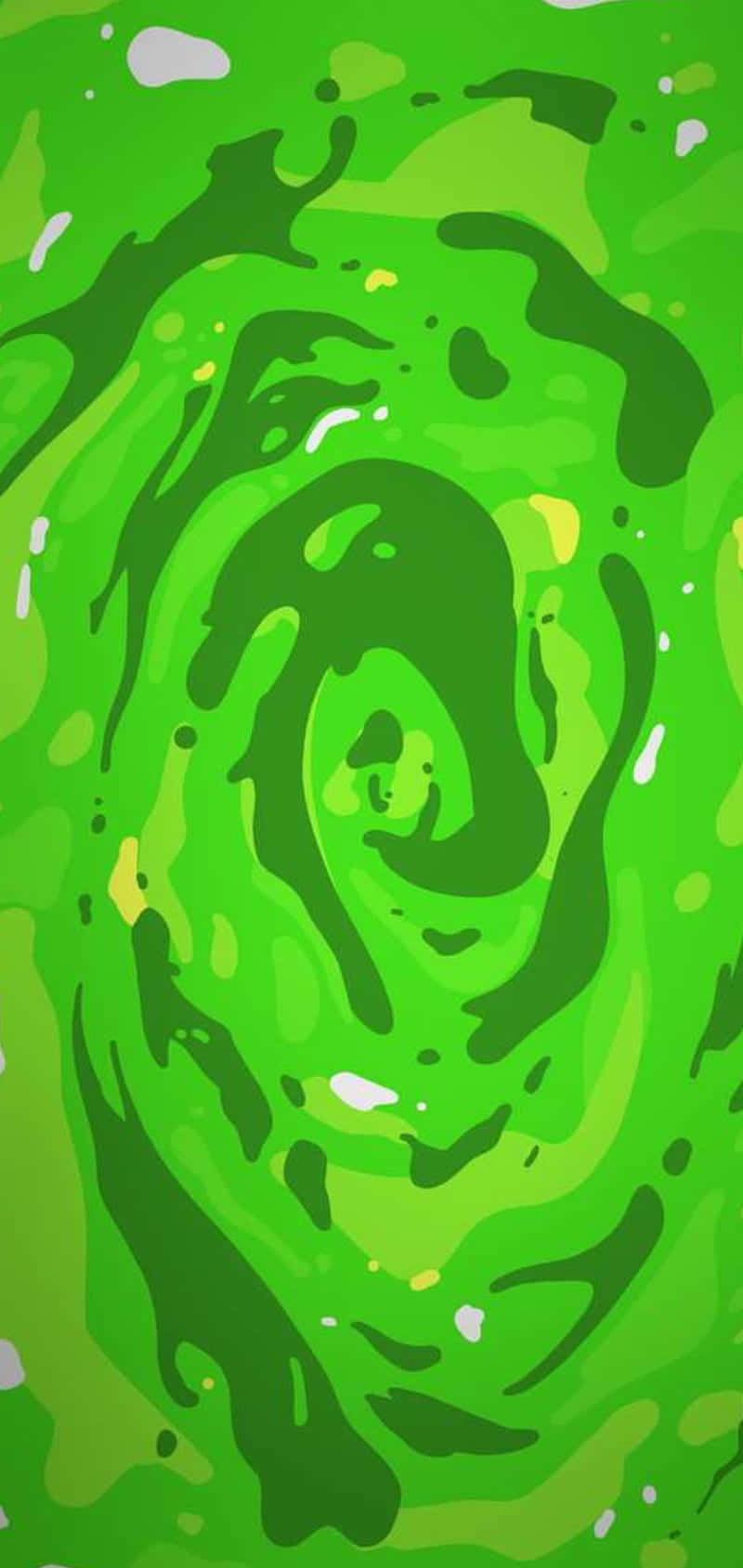 Rick And Morty, Portal, vibrant green liquid, HD Phone Wallpaper