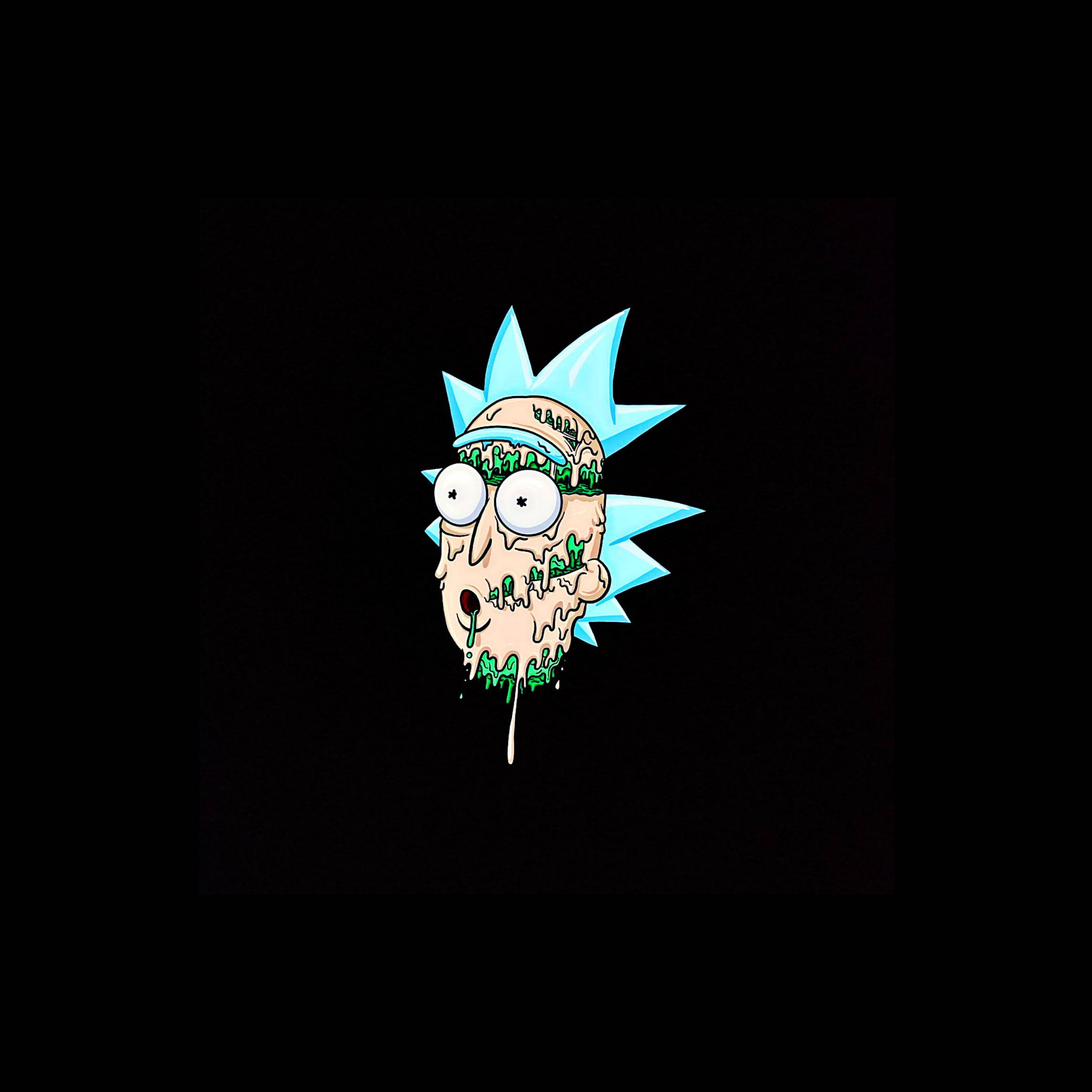 Rick And Morty, blue spiky hair, green goo, Full HD Desktop Wallpaper