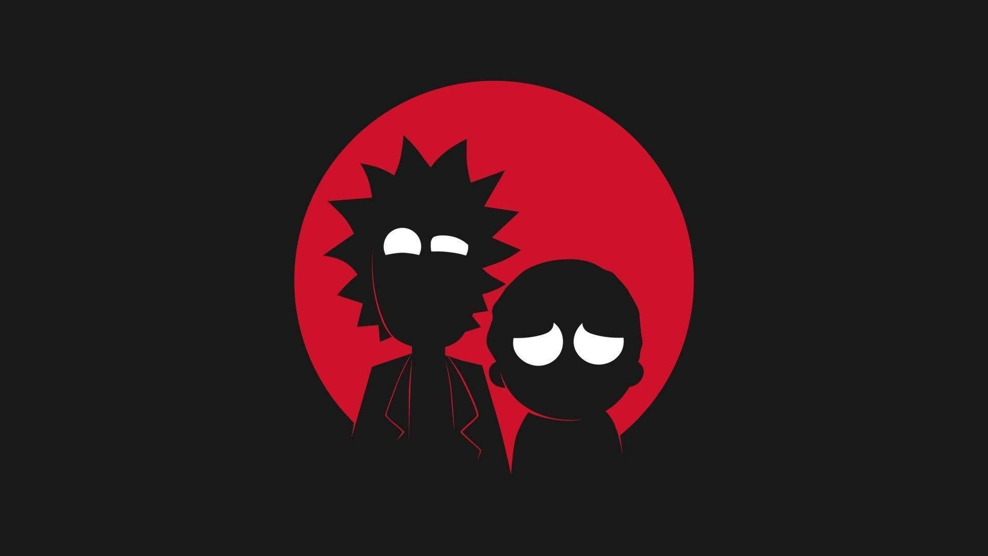 Rick And Morty, Stoner, silhouette, Full HD Desktop Wallpaper