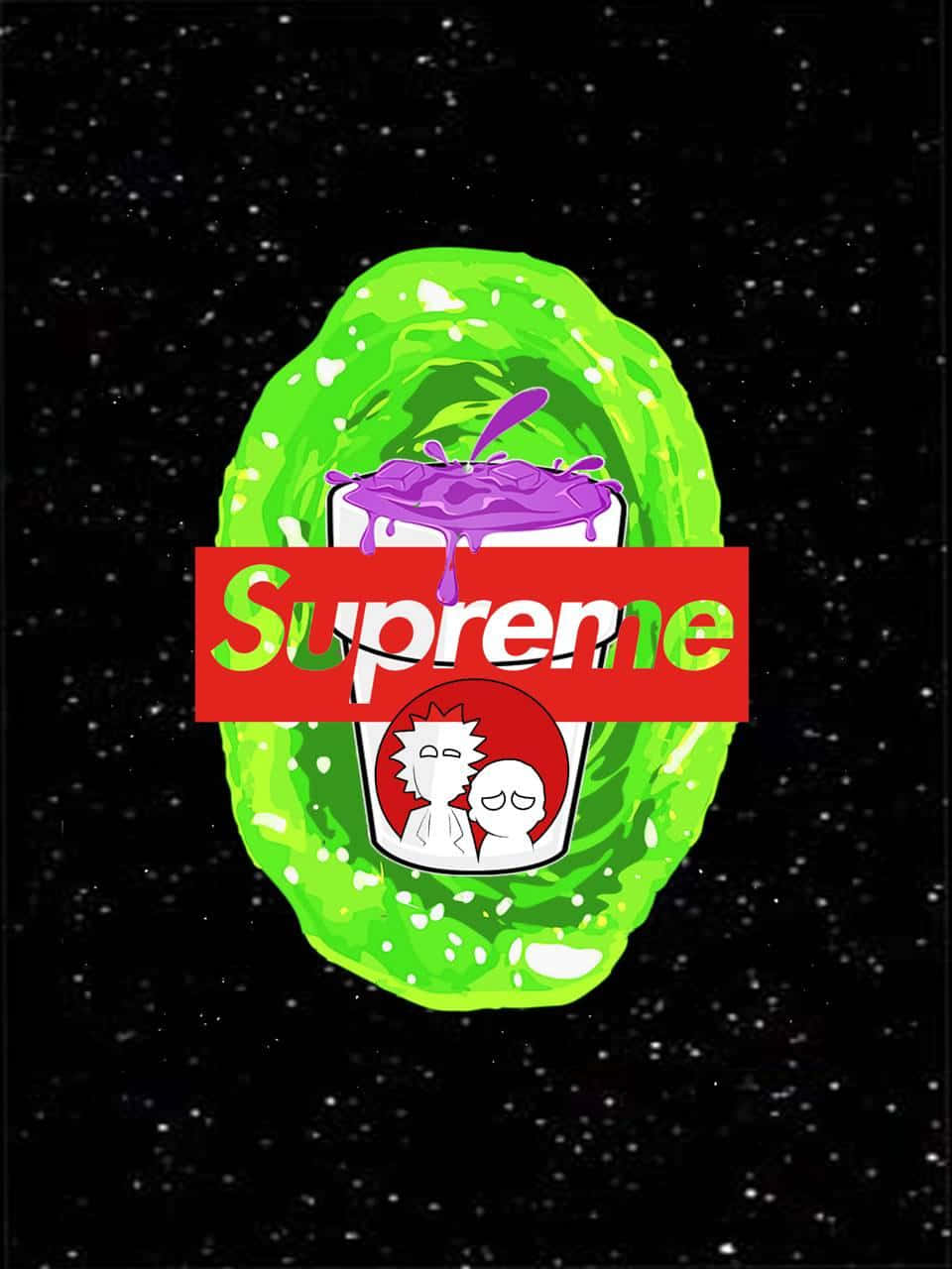 Rick And Morty, Supreme, green pickle-shaped object, HD Phone Wallpaper
