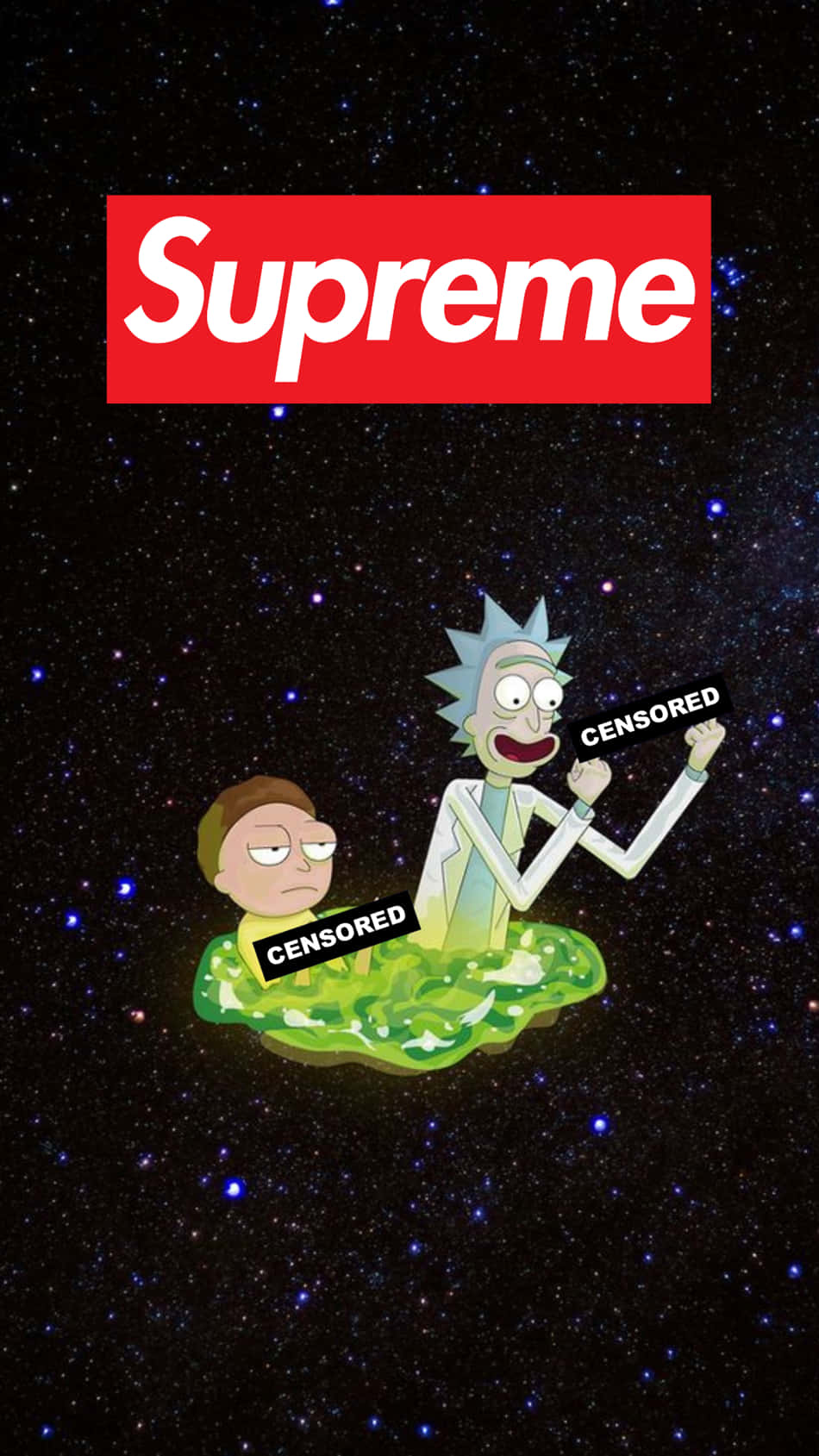 Rick and Morty, Supreme, green slime blob, HD Phone Wallpaper