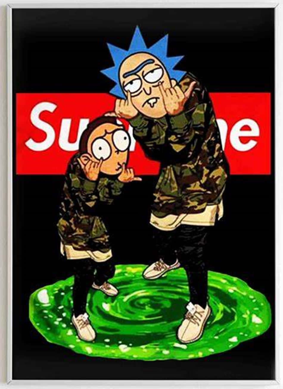 Rick And Morty, Supreme, camouflage jackets, HD Phone Wallpaper
