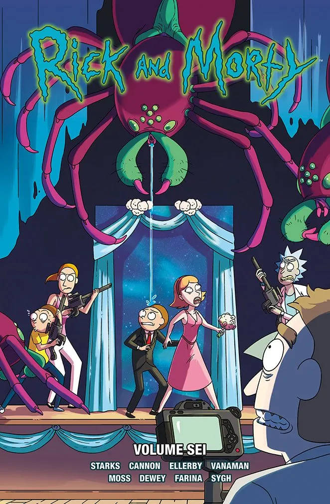 Rick And Morty, characters, giant alien spider, SD Phone Wallpaper