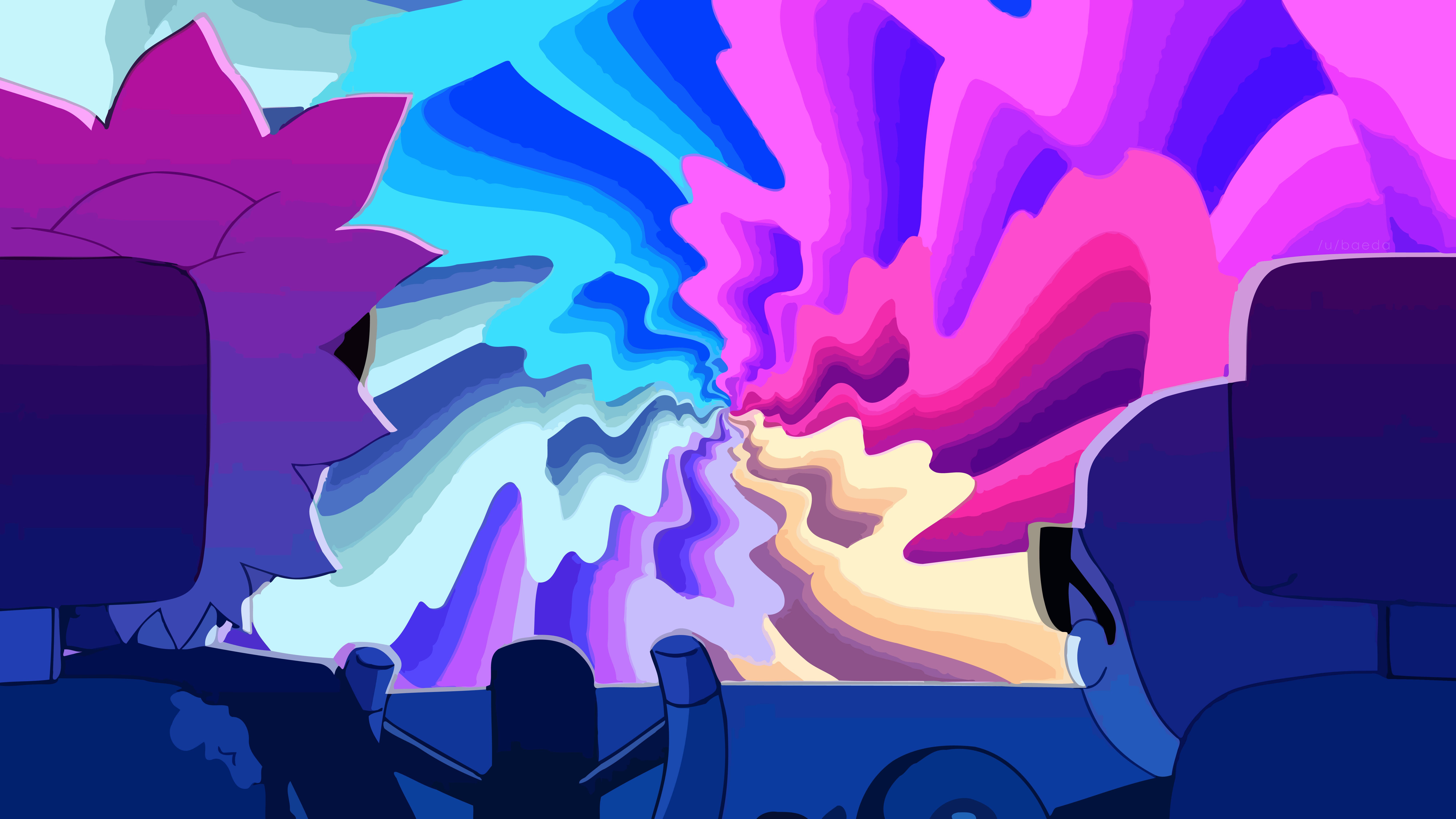 Rick And Morty, colorful, blue, 8K Desktop Wallpaper