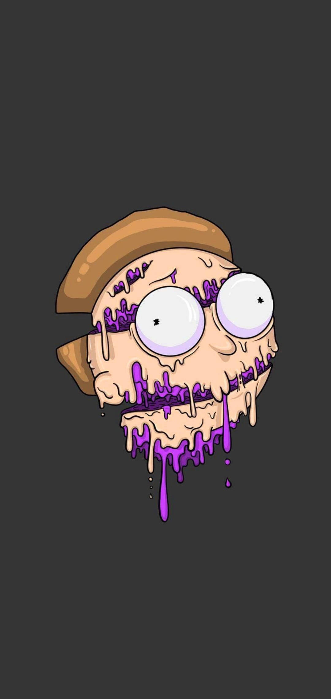Rick And Morty, melting, purple goo, Full HD Phone Wallpaper