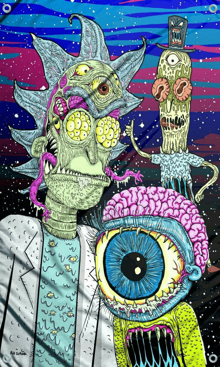Rick And Morty, flesh creatures, iPhone, SD Phone Wallpaper