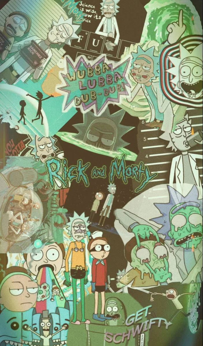 Rick And Morty, iPhone, vibrant green, SD Phone Wallpaper