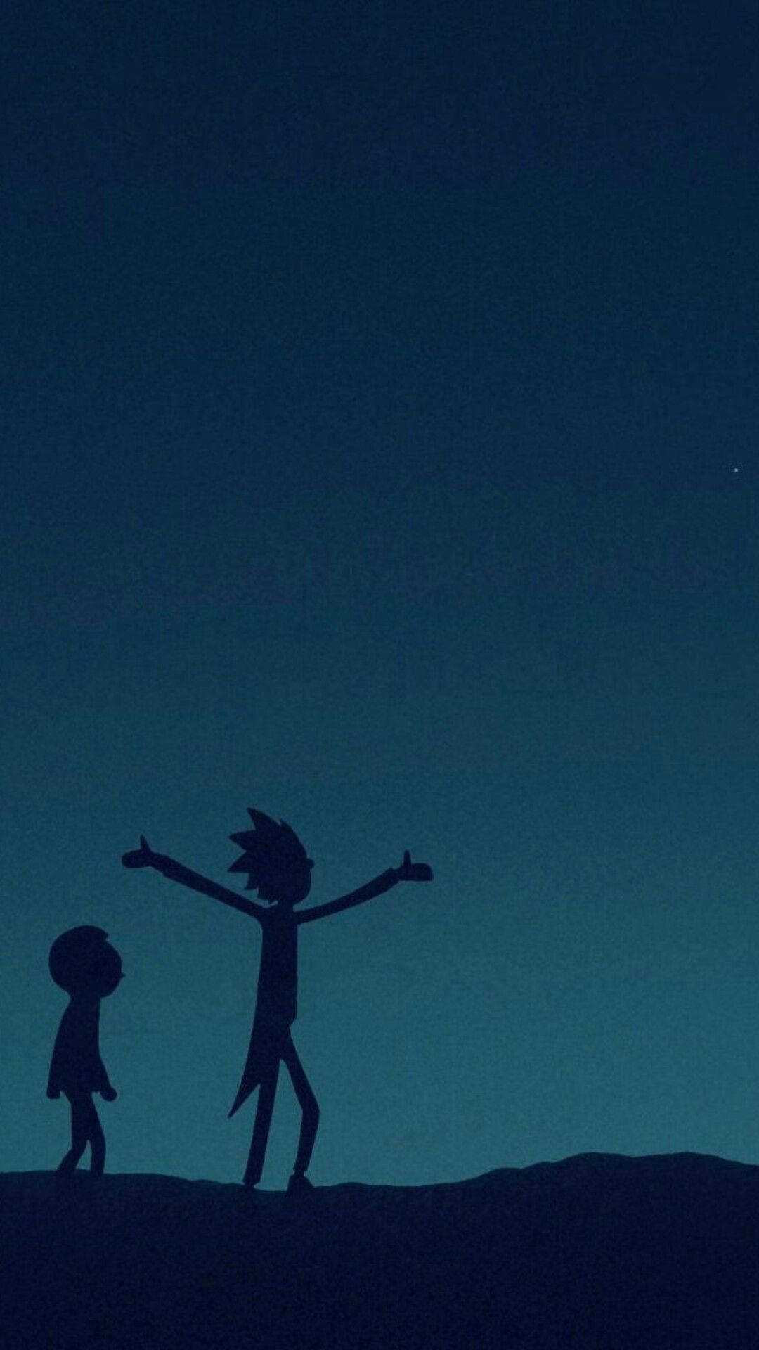 Rick And Morty, twilight, hill, Full HD Phone Wallpaper