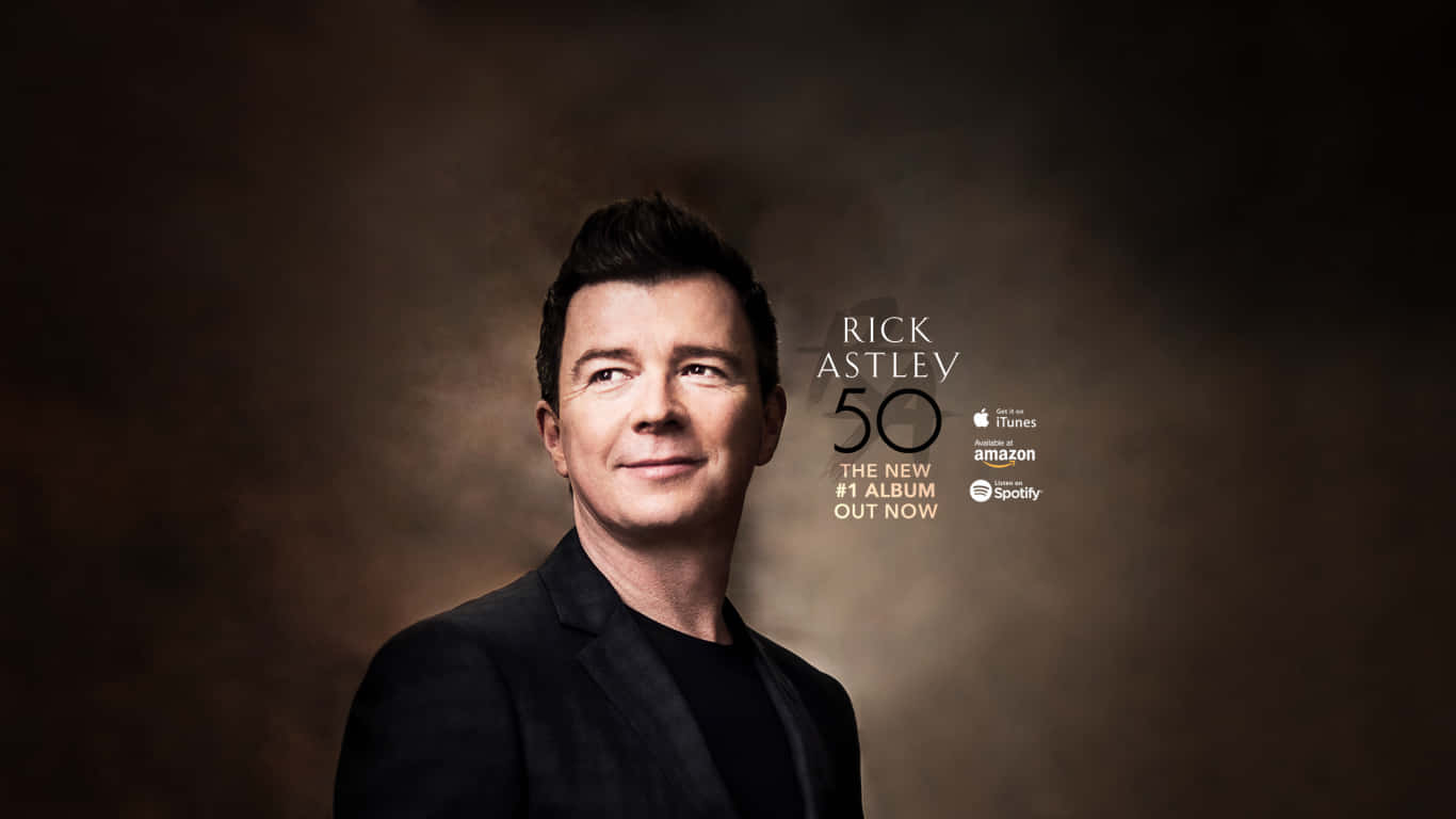 Rick Astley, dark suit, smoky brown backdrop, HD Desktop Wallpaper