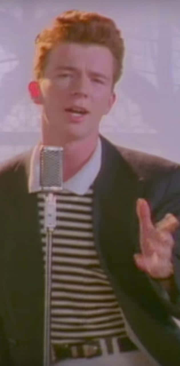 Rick Astley, vintage microphone, striped shirt, HD Phone Wallpaper