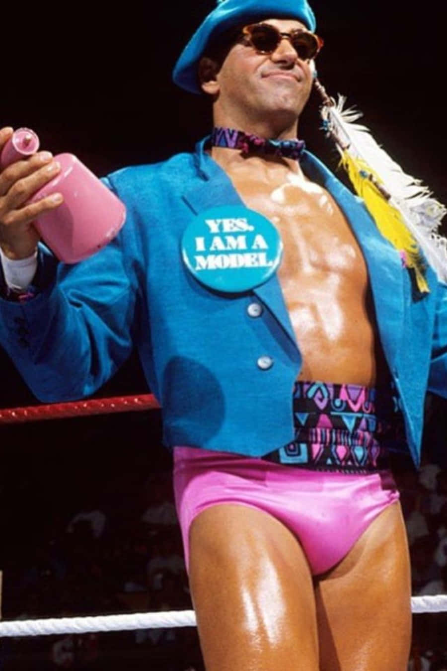 Rick Martel, pink singlet, bright blue jacket, HD Phone Wallpaper