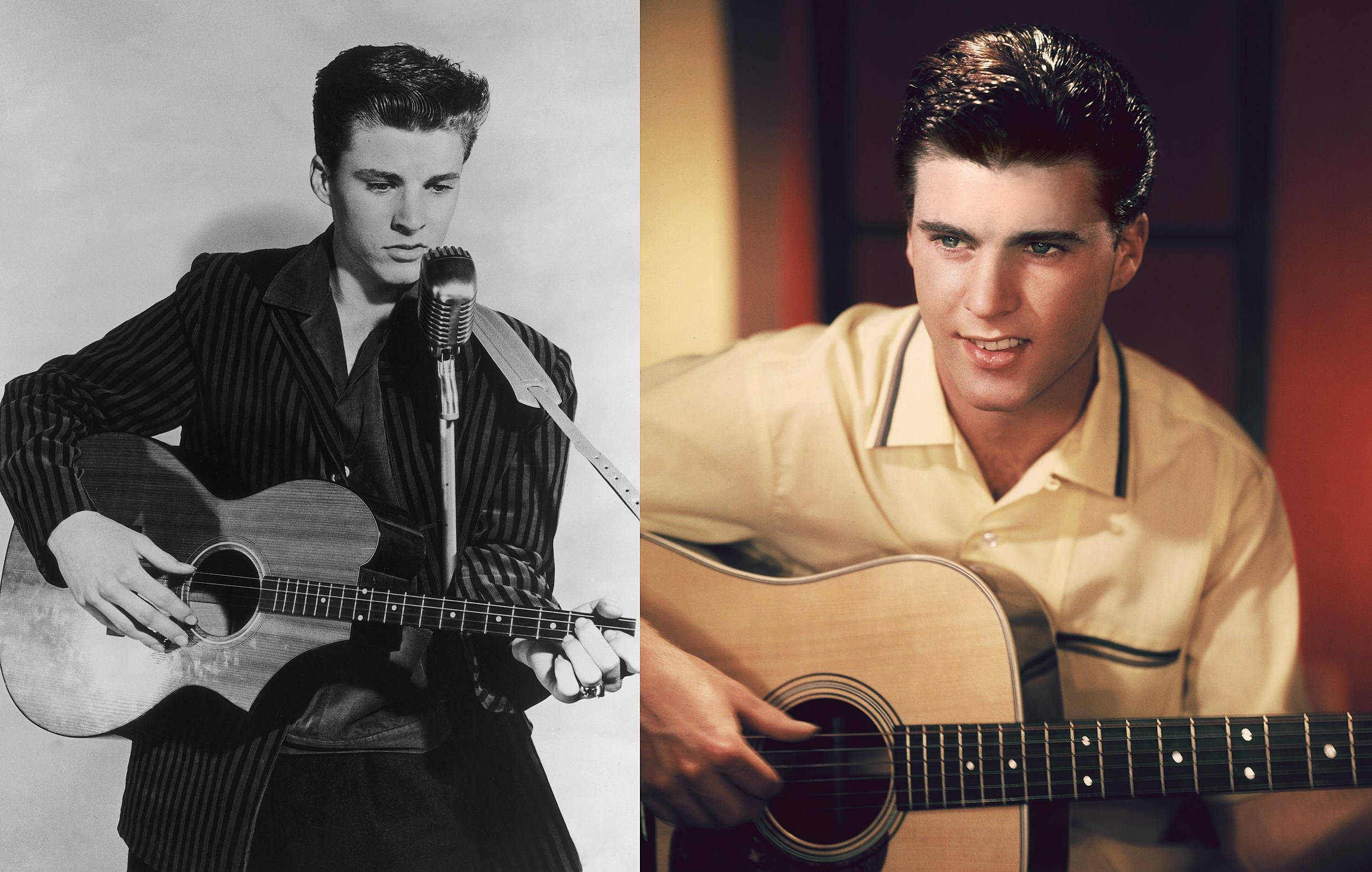 Rick Nelson, American Singer, acoustic guitar, Full HD Desktop Wallpaper