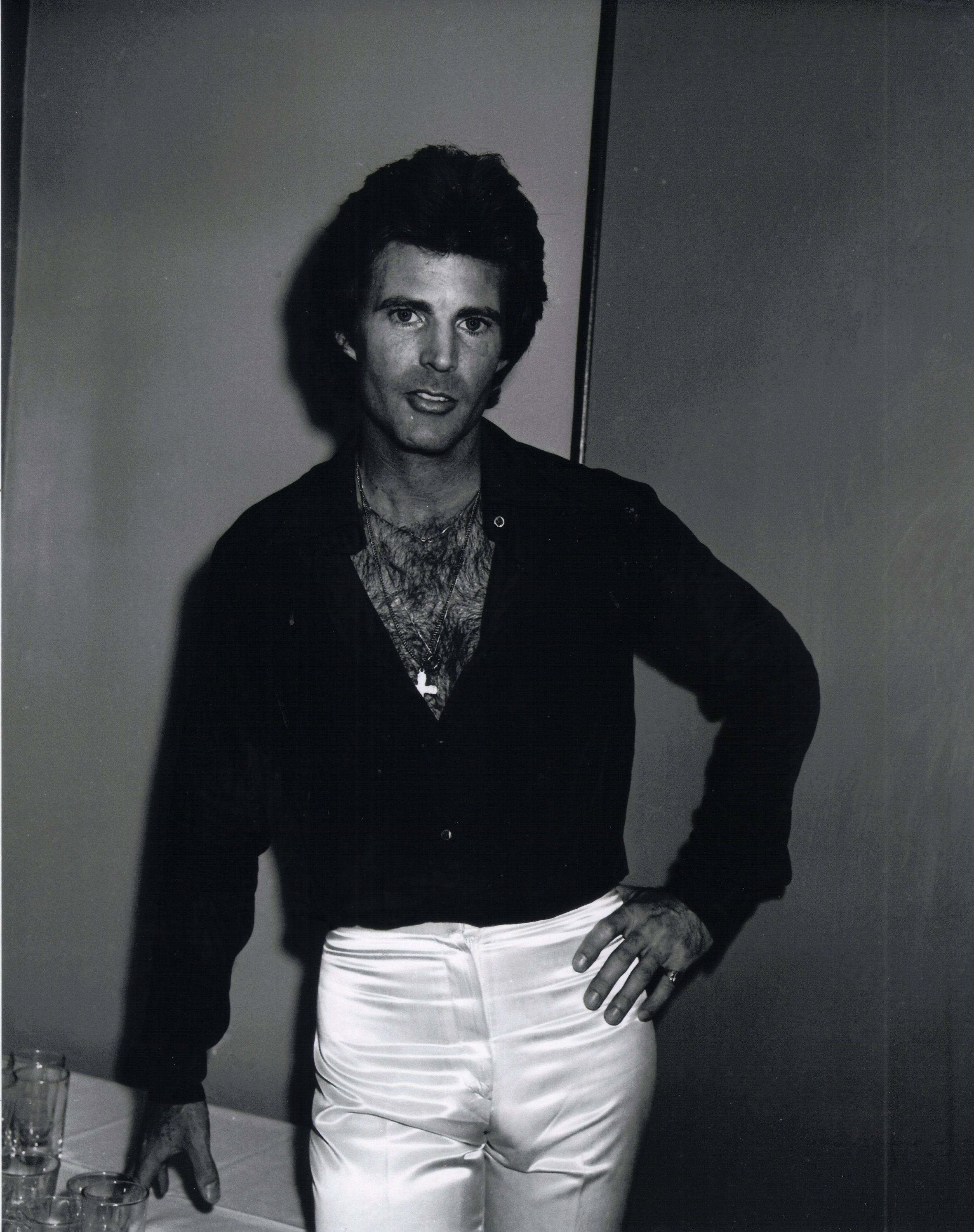 Rick Nelson, black jacket, white pants, 2K Phone Wallpaper