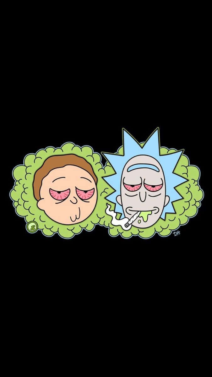 Rick Sanchez, wubba lubba dub dub, black background, SD Phone Wallpaper
