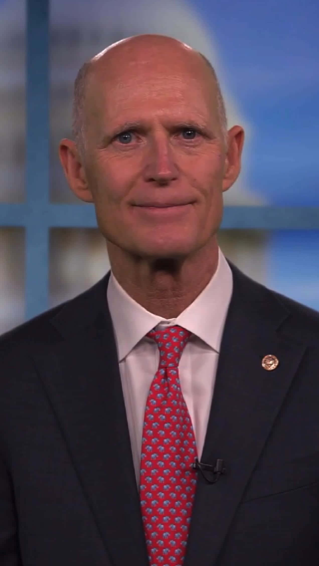 Rick Scott, dark suit, red patterned tie, Full HD Phone Wallpaper