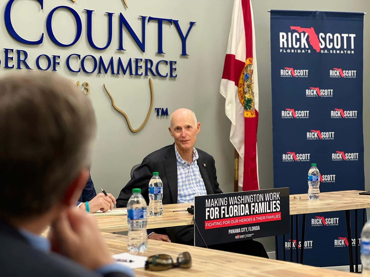 Rick Scott, roundtable discussion, conference table, HD Desktop Wallpaper