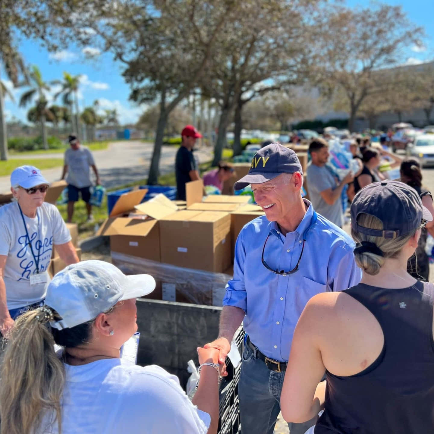 Rick Scott, blue shirt, navy cap, HD Desktop Wallpaper
