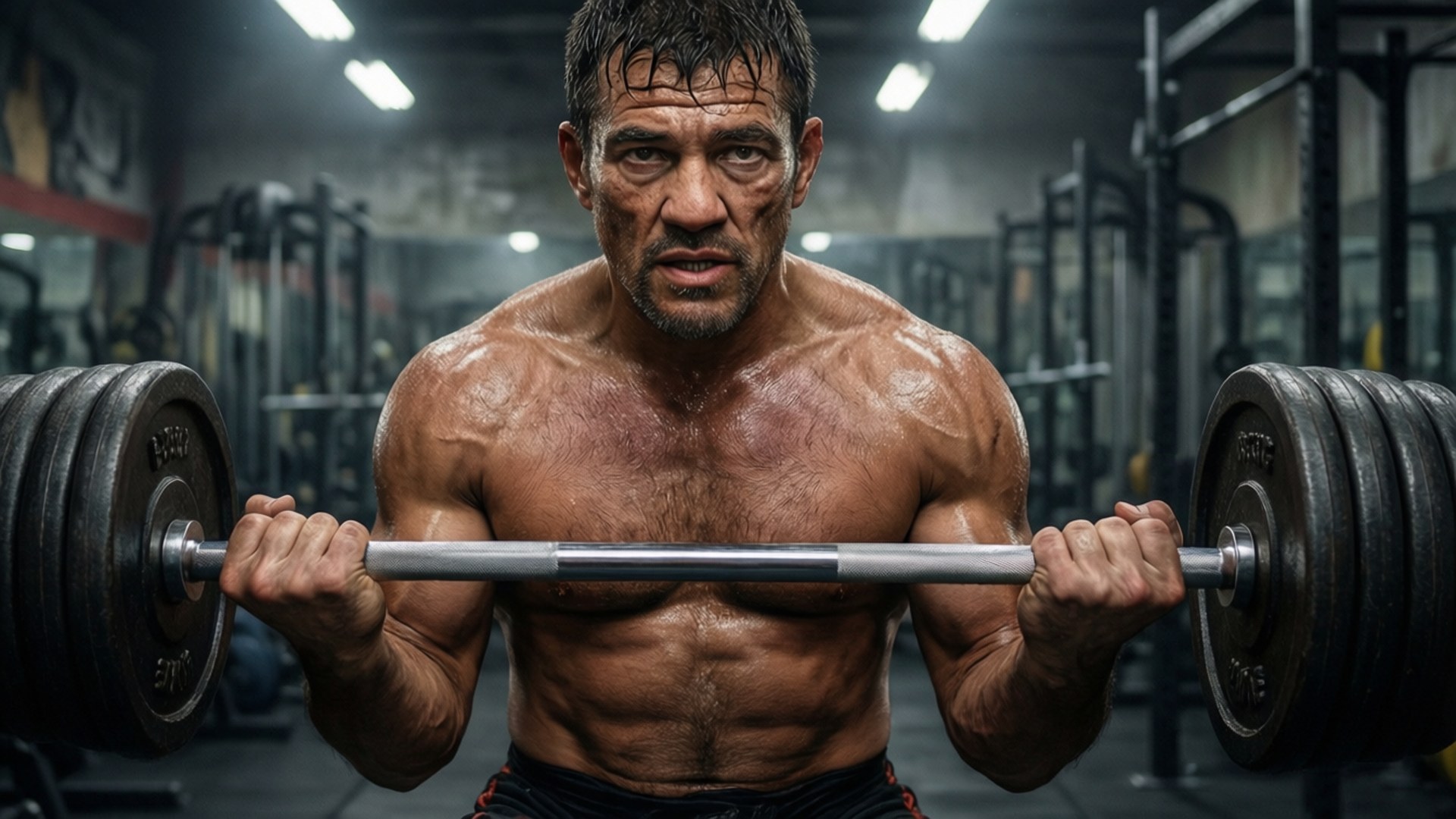 Rickson Gracie, weight training, fierce determination, Full HD Desktop Wallpaper