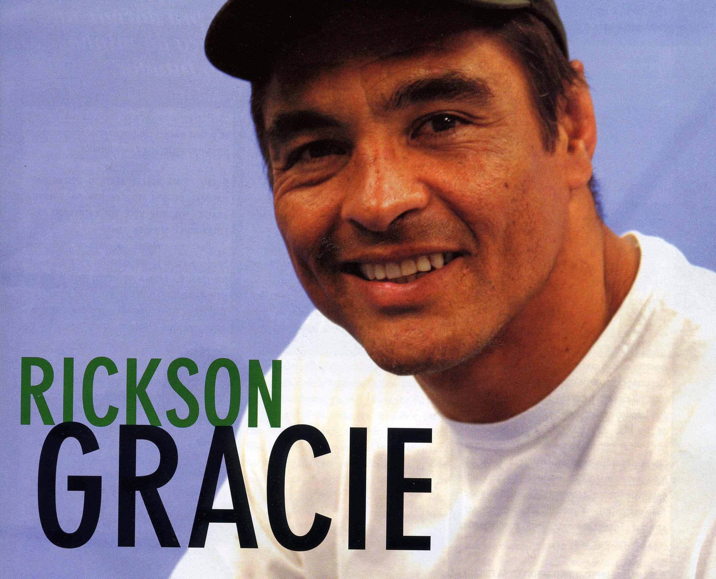 Rickson Gracie, cap, white t-shirt, Full HD Desktop Wallpaper