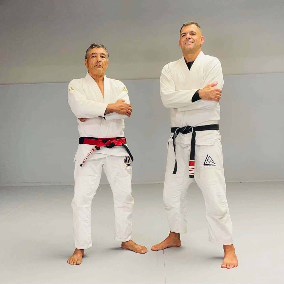 Rickson Gracie, white martial arts gi, red and black belts, SD Desktop Wallpaper