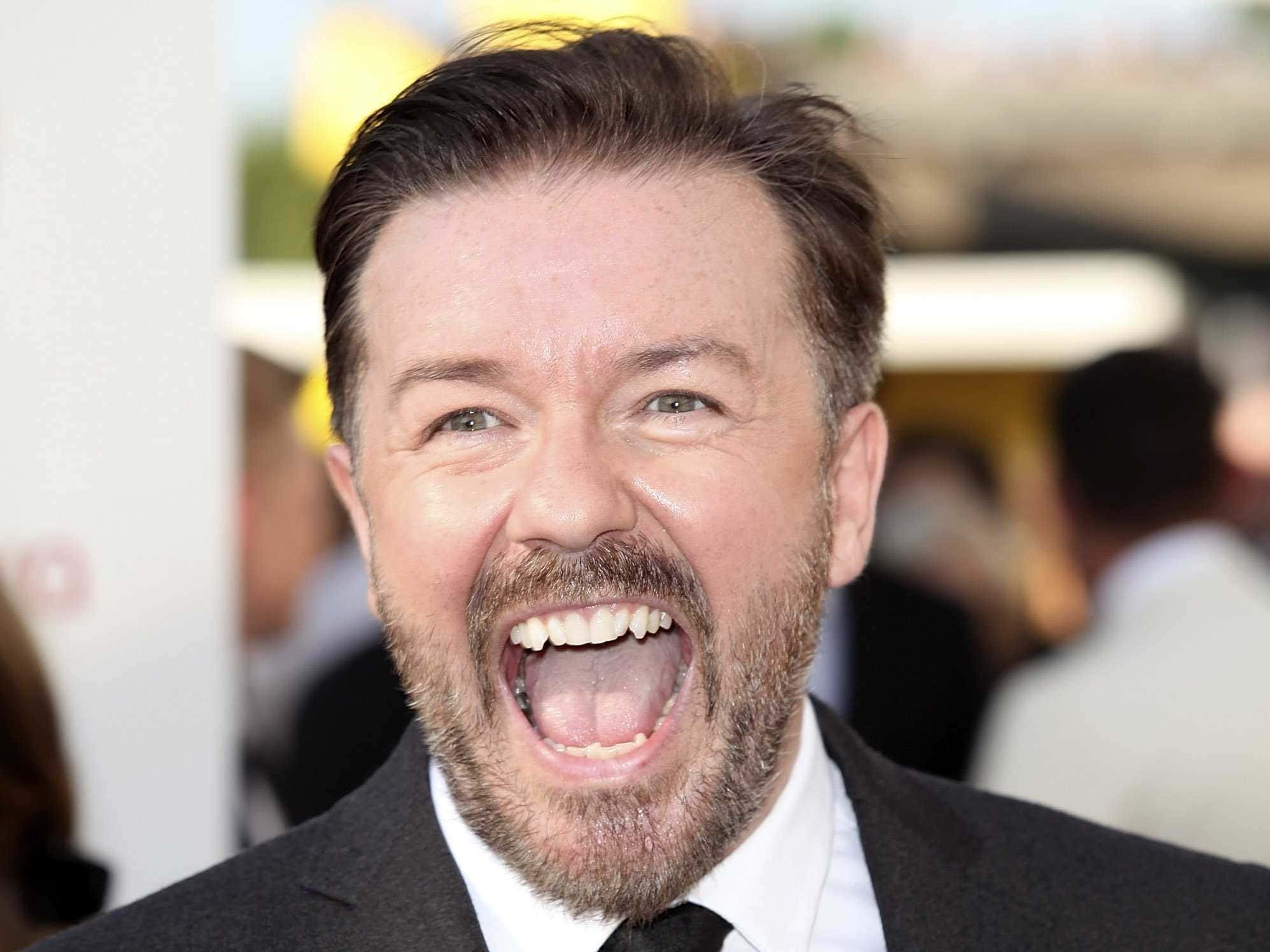 Ricky Gervais, 1995, suit, Full HD Desktop Wallpaper