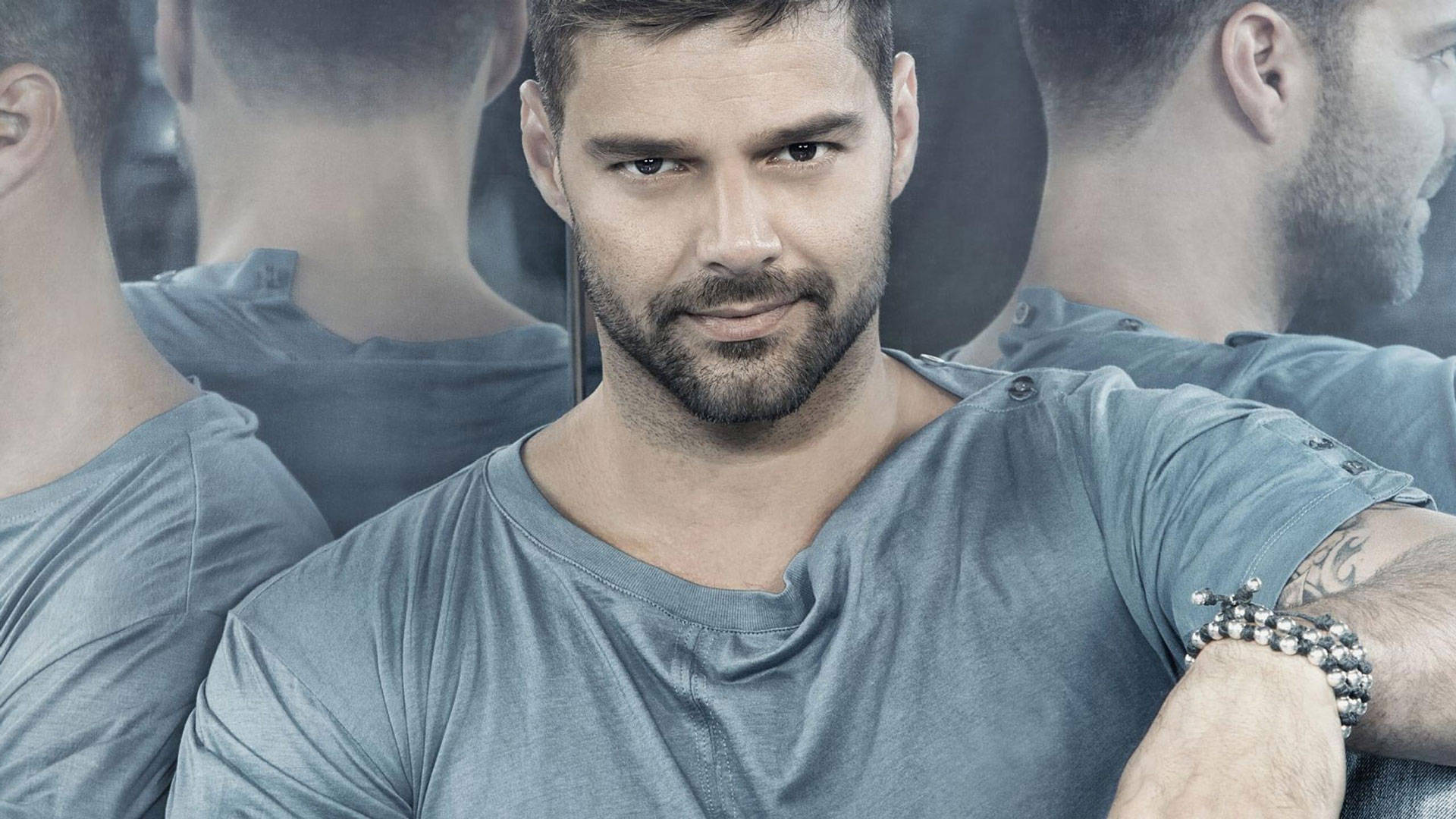 Ricky Martin, beard, tattoos, Full HD Desktop Wallpaper