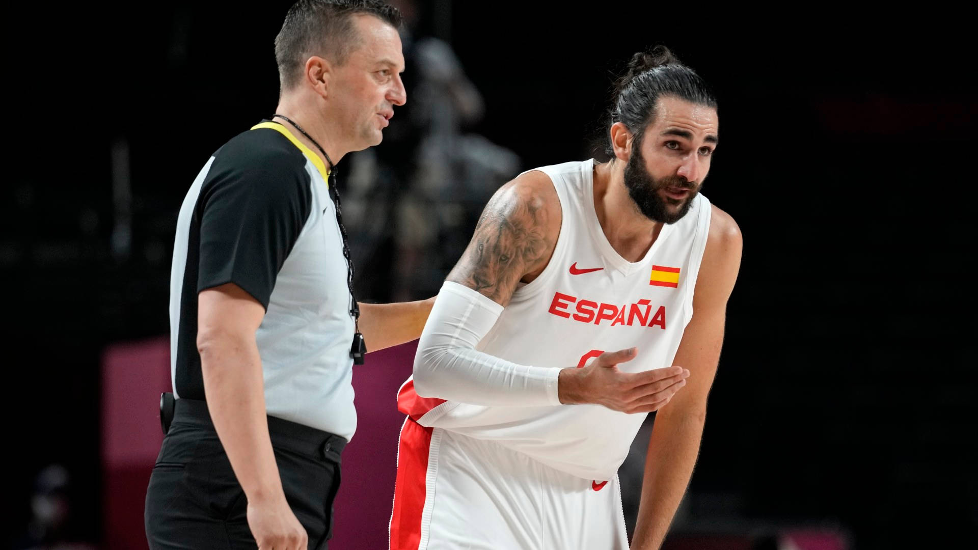 Ricky Rubio, referee, basketball player, Full HD Desktop Wallpaper
