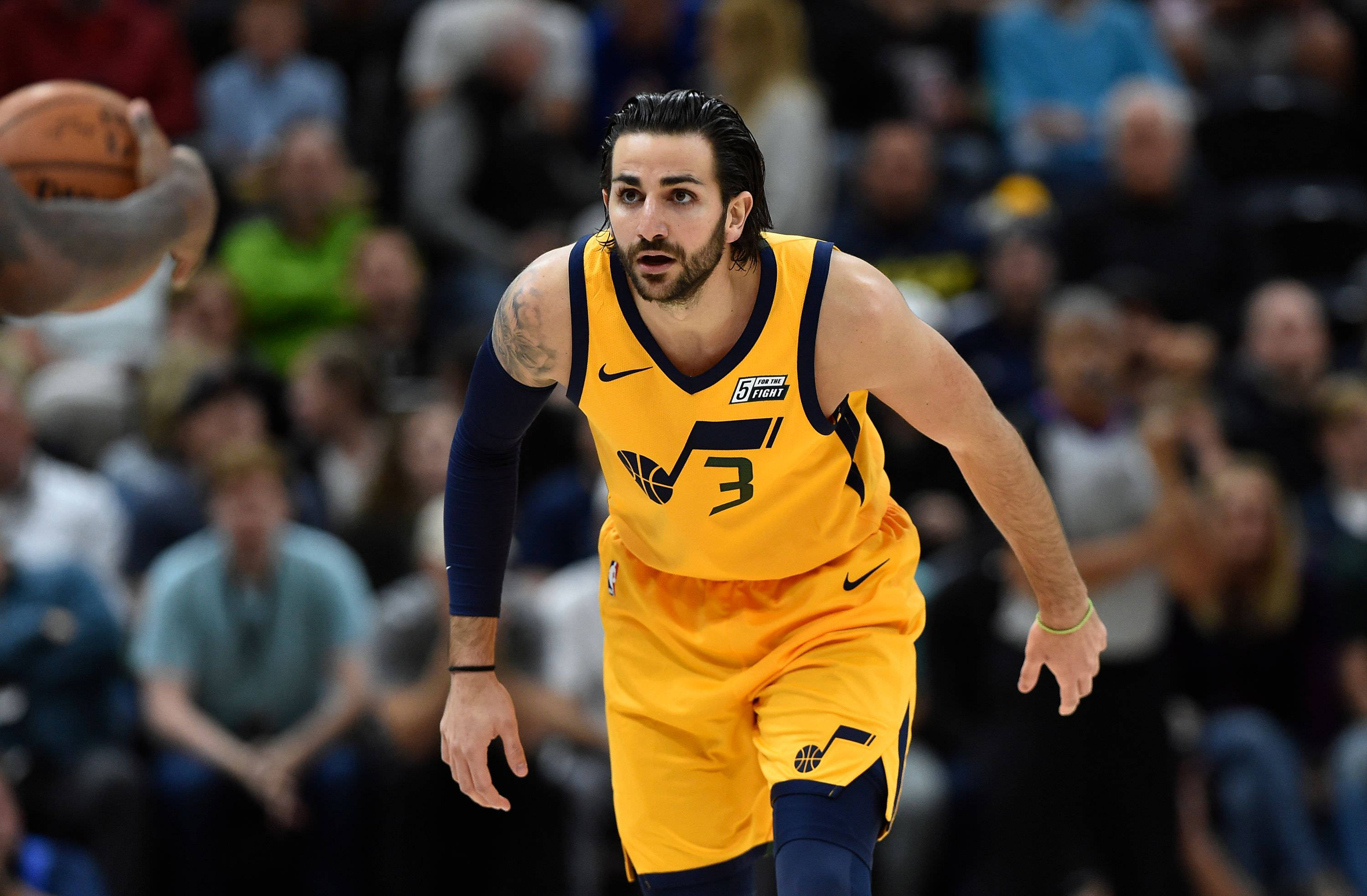 Ricky Rubio, yellow jersey, basketball player, 2K Desktop Wallpaper