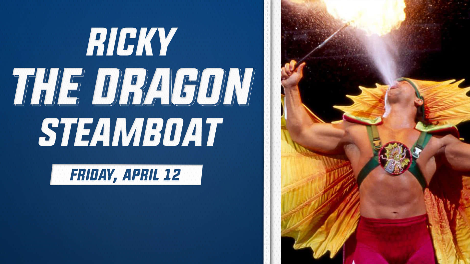 Ricky Steamboat, dragon costume, fire, Full HD Desktop Wallpaper