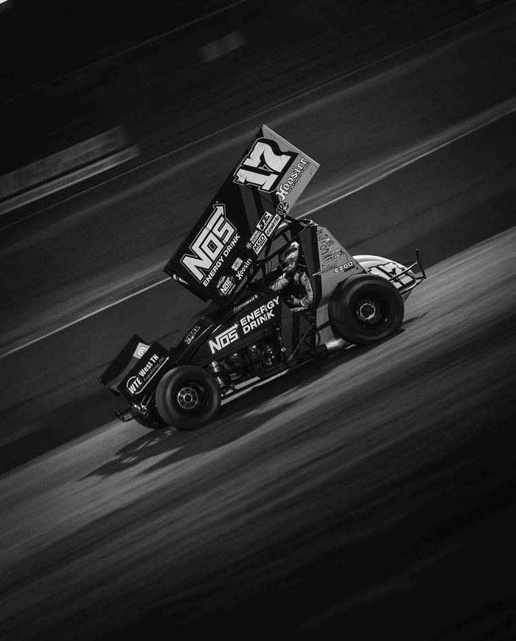 Ricky Stenhouse Jr, sprint car, night, SD Phone Wallpaper