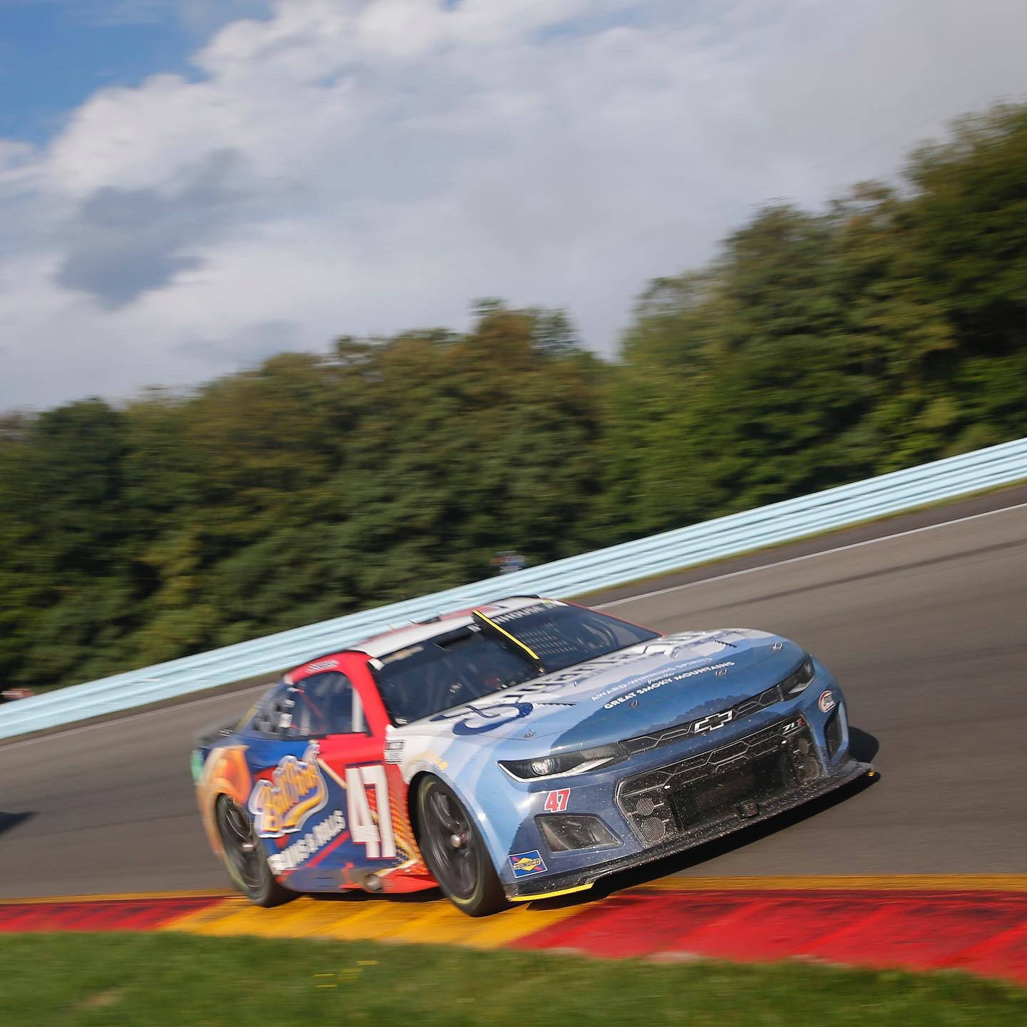 Ricky Stenhouse Jr., number 47, blue and red race car, HD Desktop Wallpaper