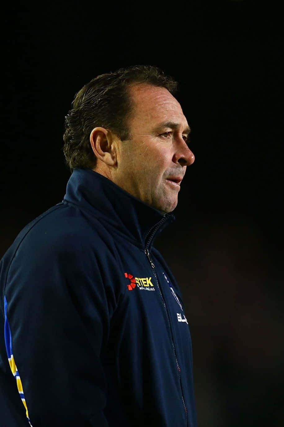 Ricky Stuart, dark blue sports jacket, black background, HD Phone Wallpaper