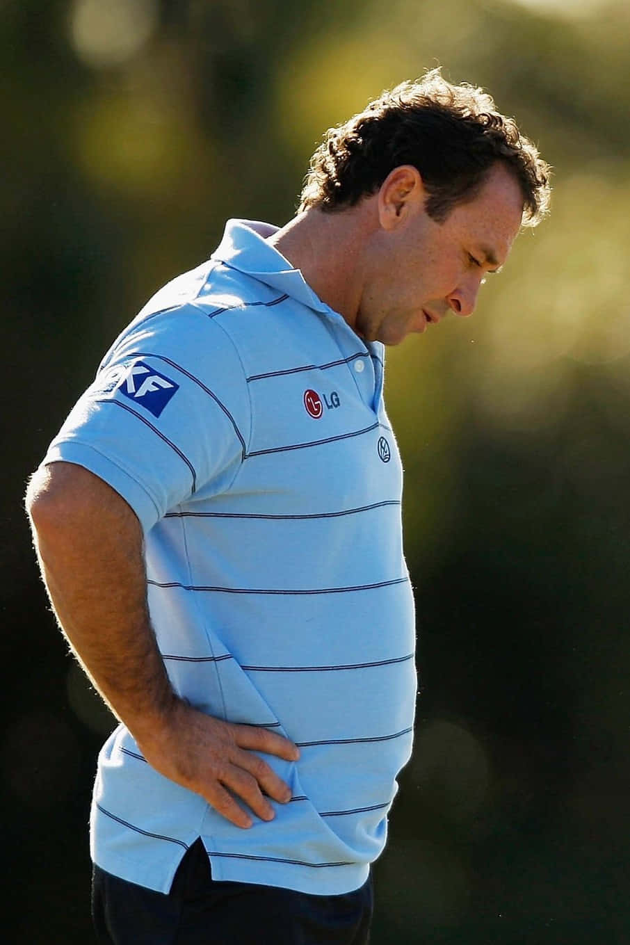 Ricky Stuart, light blue striped polo shirt, sunny day, HD Phone Wallpaper