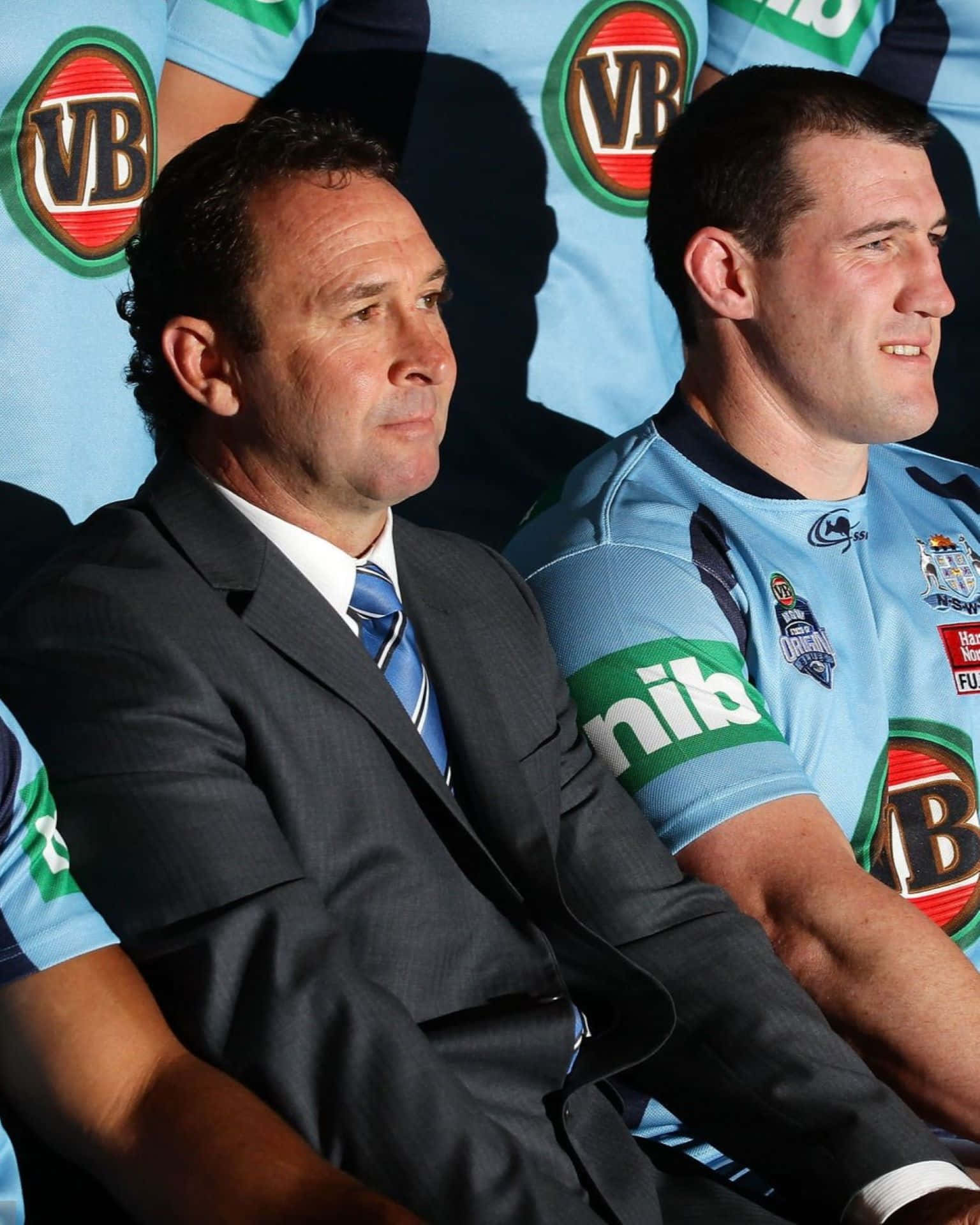 Ricky Stuart, suit, light blue rugby jersey, Full HD Phone Wallpaper