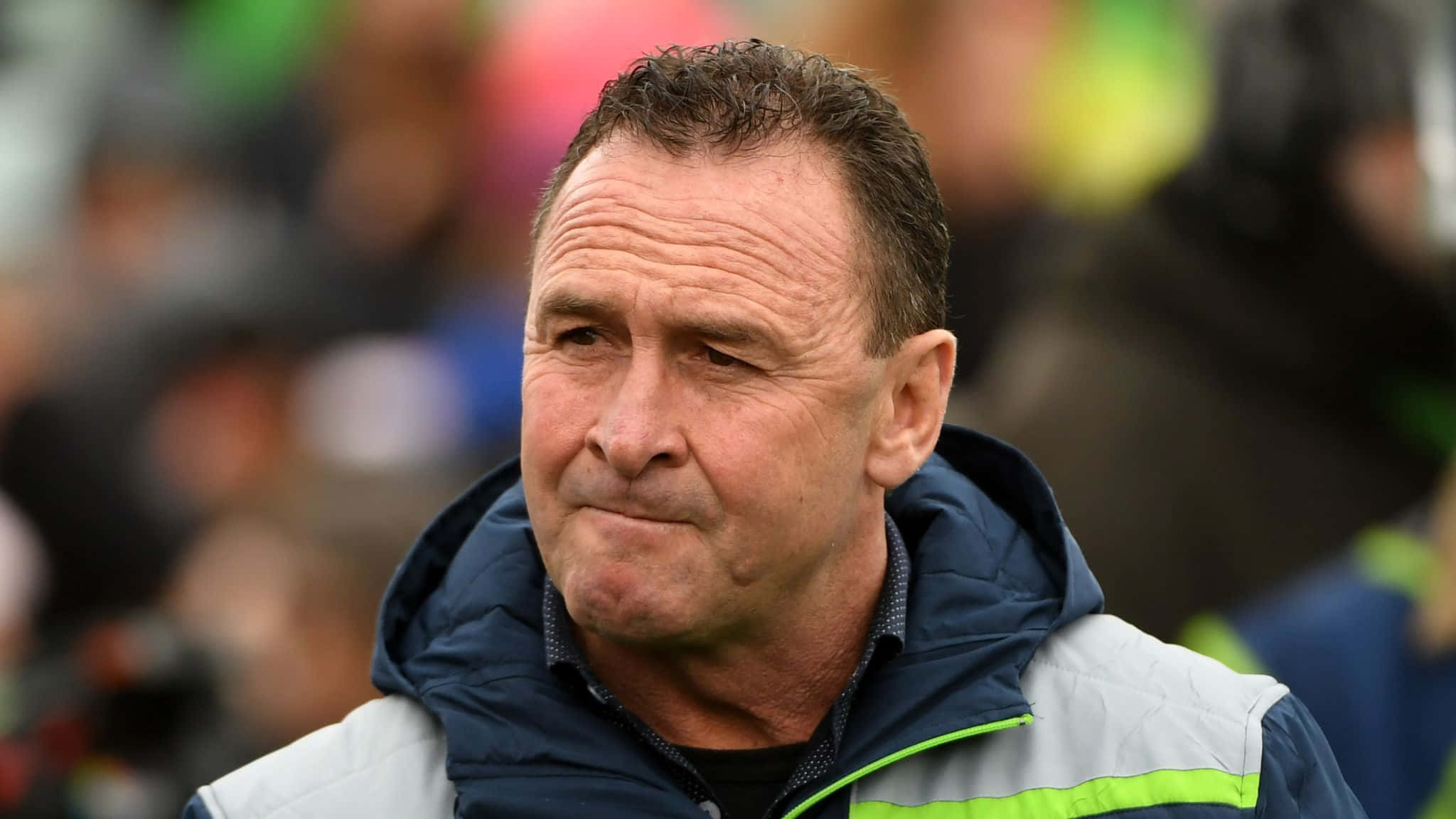Ricky Stuart, blue and gray jacket, neon green trim, Full HD Desktop Wallpaper