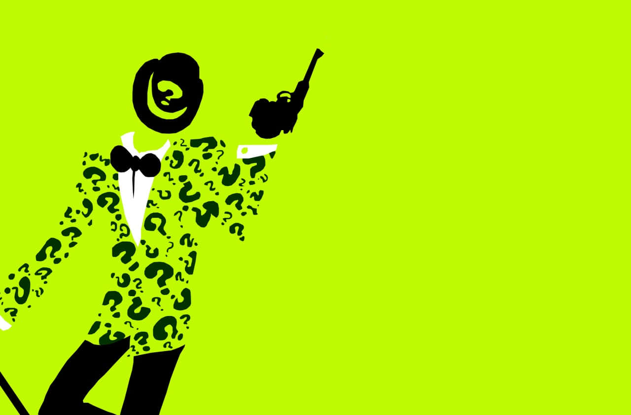 Riddler, tuxedo, question marks, HD Desktop Wallpaper