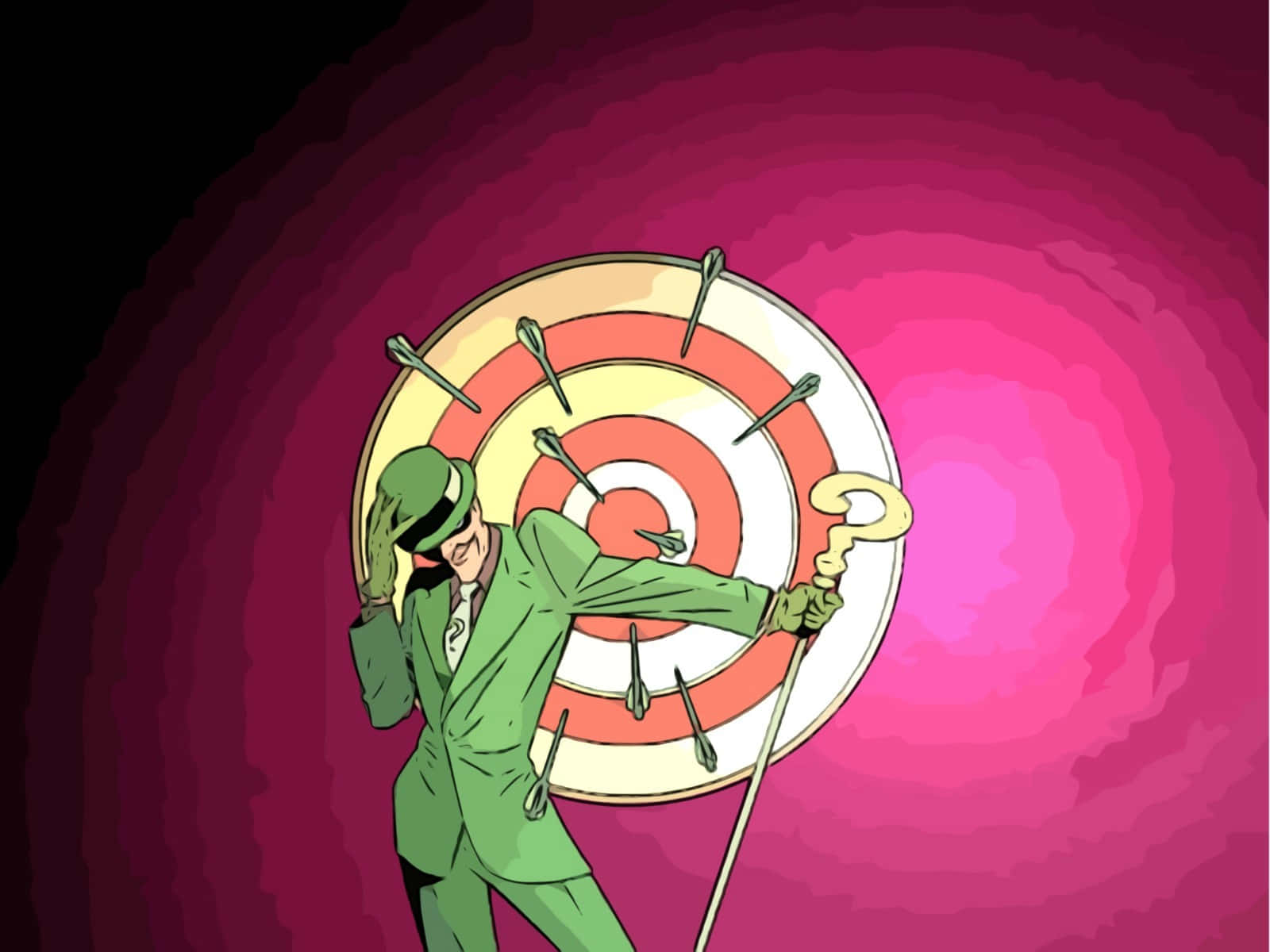 Riddler, green-suited, masked figure, HD Desktop Wallpaper