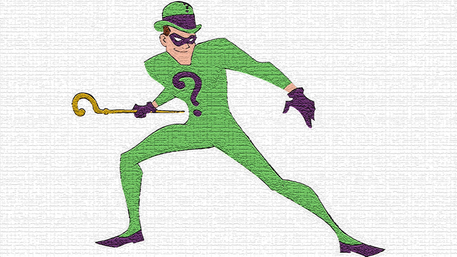 Riddler, green suit, purple gloves, Full HD Desktop Wallpaper