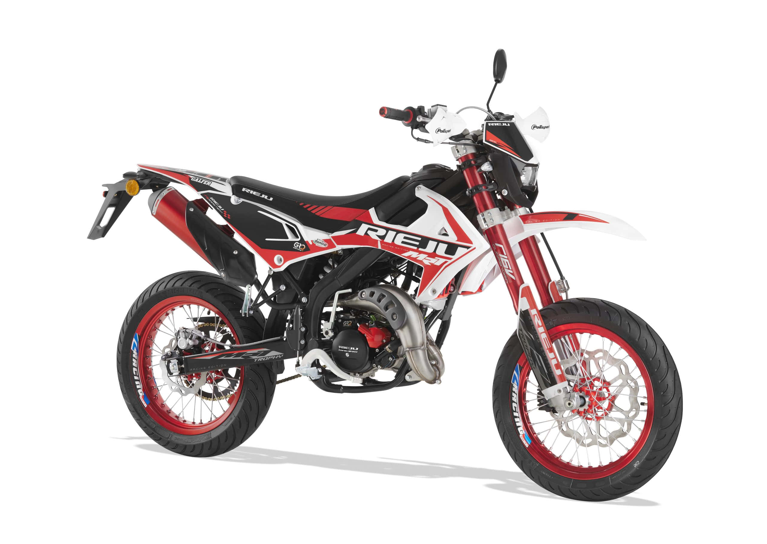 Rieju, red and white, dirt bike, 2K Desktop Wallpaper