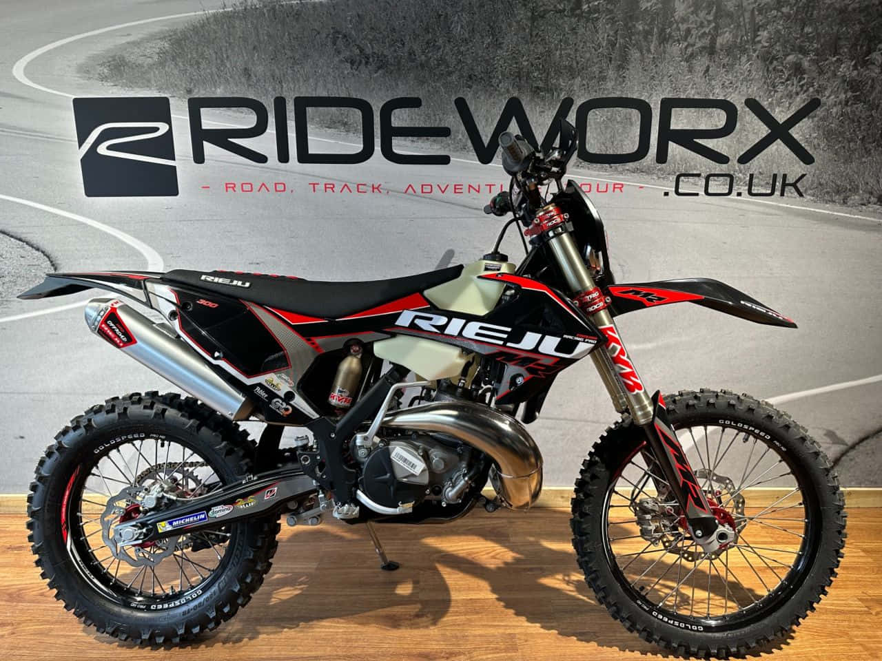 Rieju, red black and silver, dirt bike, HD Desktop Wallpaper