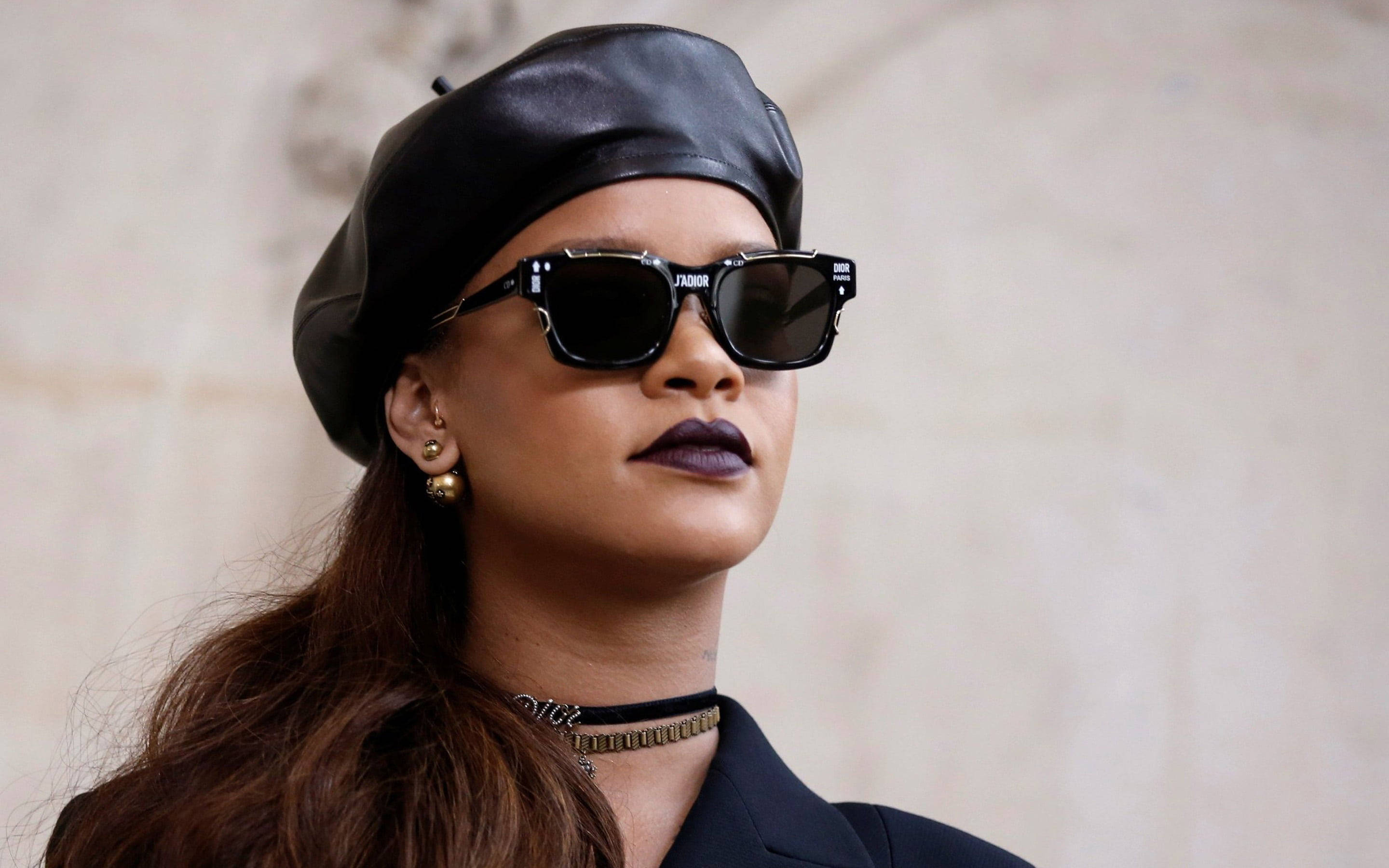 Rihanna, HD Sunglasses, beret, 2K Desktop Wallpaper