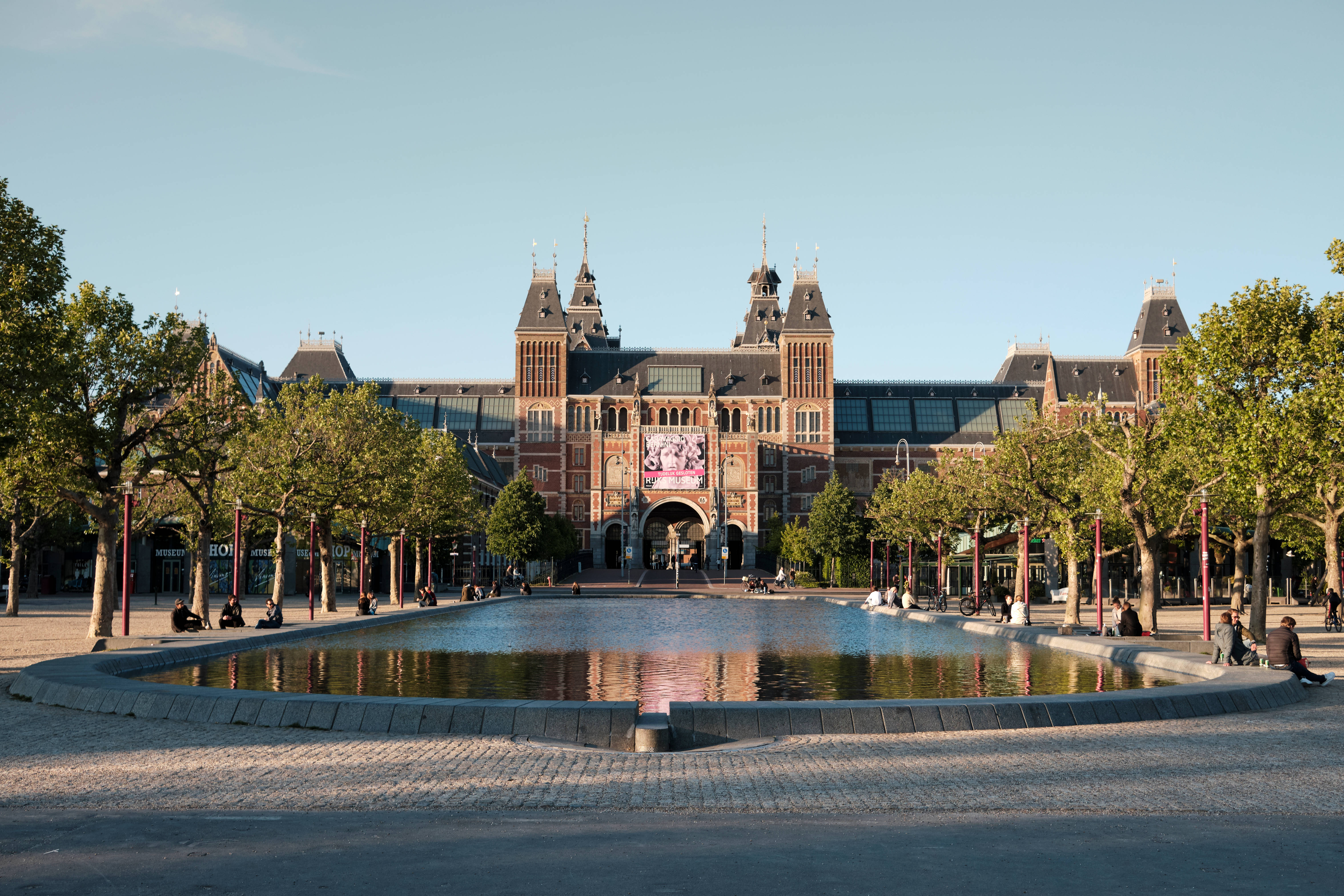 Rijksmuseum, twin towers, red brick, 5K Desktop Wallpaper