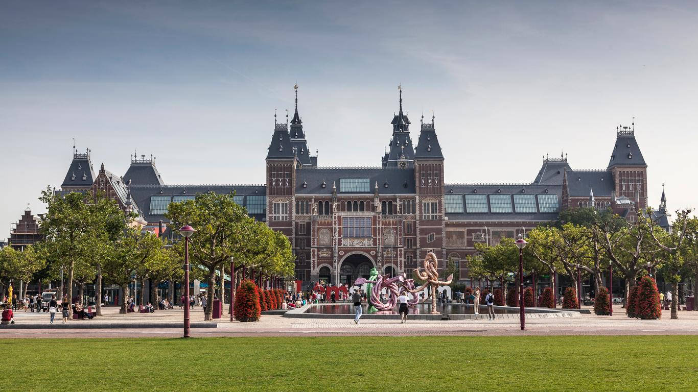 Rijksmuseum, daytime, ornate towers, HD Desktop Wallpaper