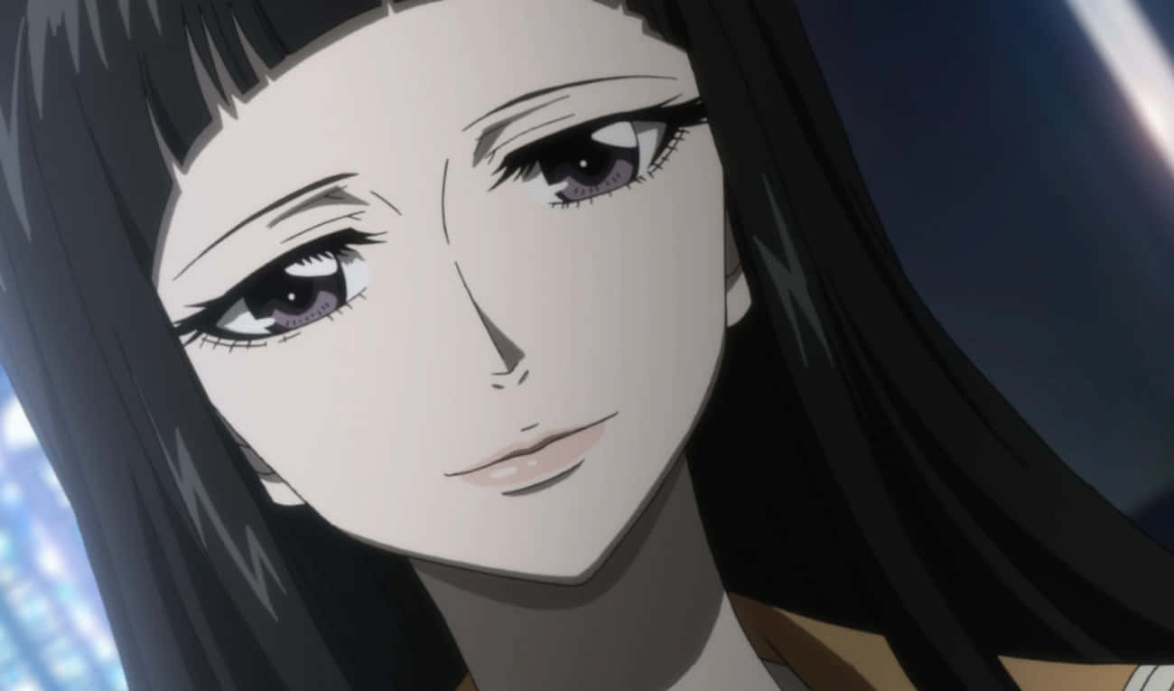 Rikako Oryo, long black hair, purple eyes, HD Desktop Wallpaper