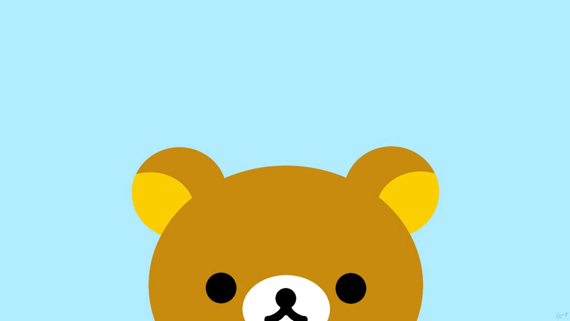 Rilakkuma, brown bear, yellow nose, Full HD Desktop Wallpaper